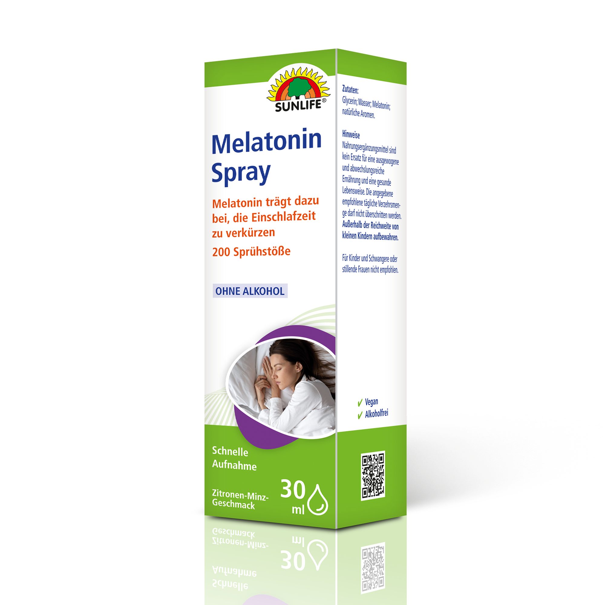 SUNLIFE Mundspray SUNLIFE® Melatonin Spray - 0,5 mg Schlaf Erholung Schlafprobleme