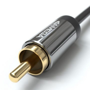 JAMEGA Subwoofer Kabel Cinch RCA Kabel Digitales Koaxial HiFi Audio Kabel 2x Audio-Kabel, CINCH, (200 cm)