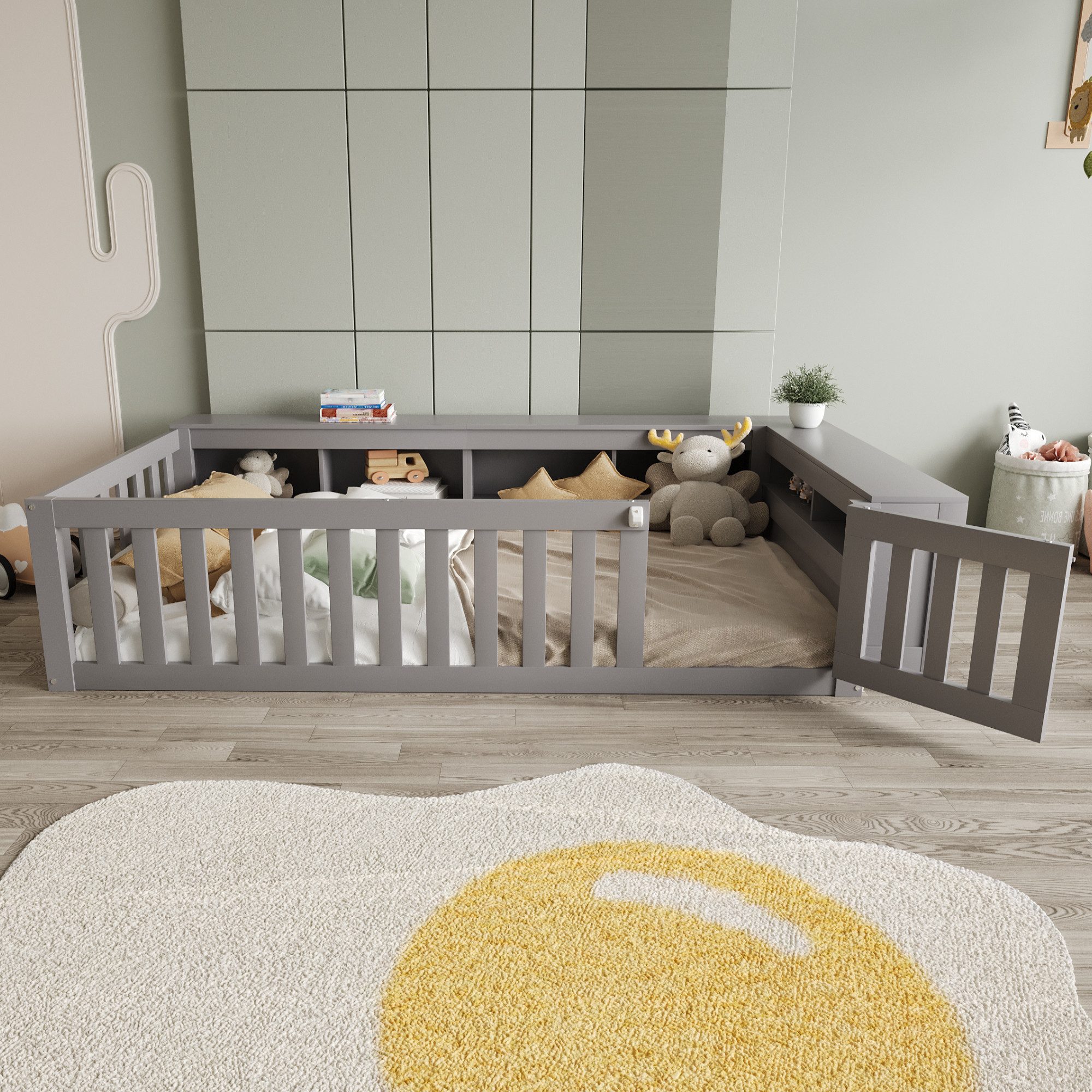 HAUSS SPOLE Kinderbett 90x200cm, mit Staufächern, günstig online kaufen