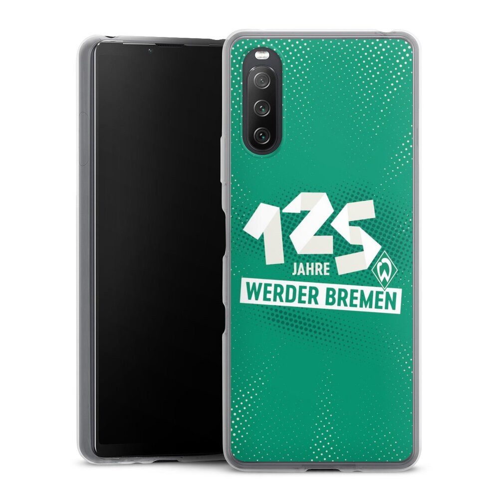 DeinDesign Handyhülle 125 Jahre Werder Bremen Offizielles Lizenzprodukt, Sony Xperia 10 III Slim Case Silikon Hülle Ultra Dünn Schutzhülle