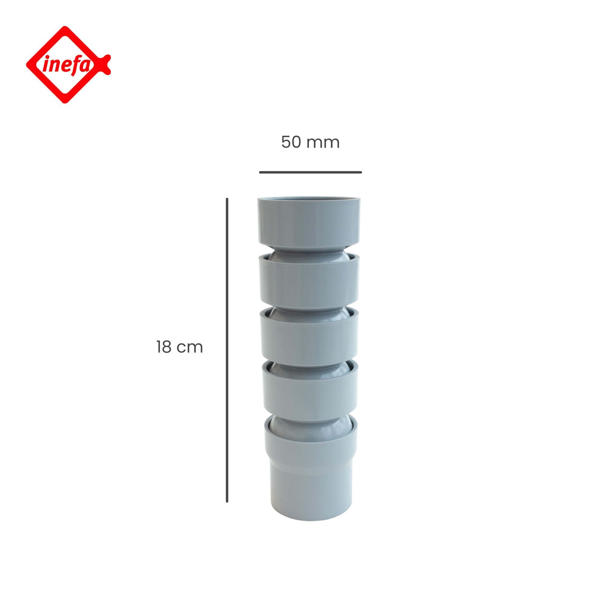 INEFA Regenfallrohr Flexibler Rohrbogen, (DN 50 67-90°. 4 Bogenstücke), Kunststoff, Winkel- Set, Fallrohr, Dachrinne- Zubehör Gartenhaus