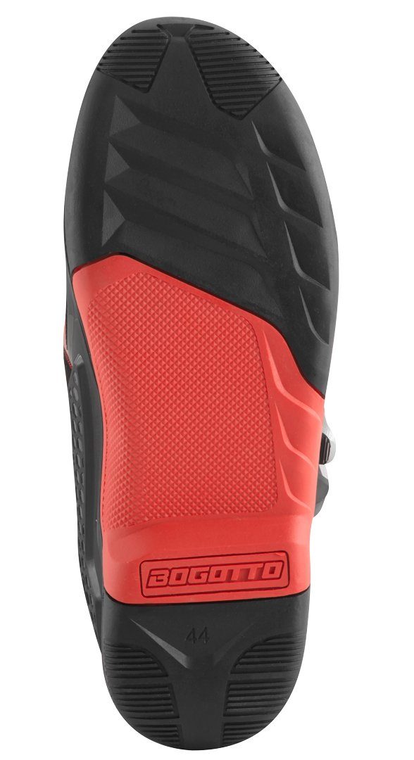 Motorradstiefel Stiefel Motocross Red/Black Bogotto MX-6