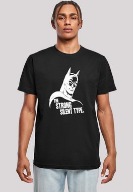 F4NT4STIC Kurzarmshirt F4NT4STIC Herren Batman Strong Silent with T-Shirt Round Neck (1-tlg)