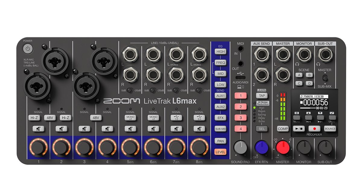 ZOOM Zoom LiveTrak L-6max USB-Soundkarte