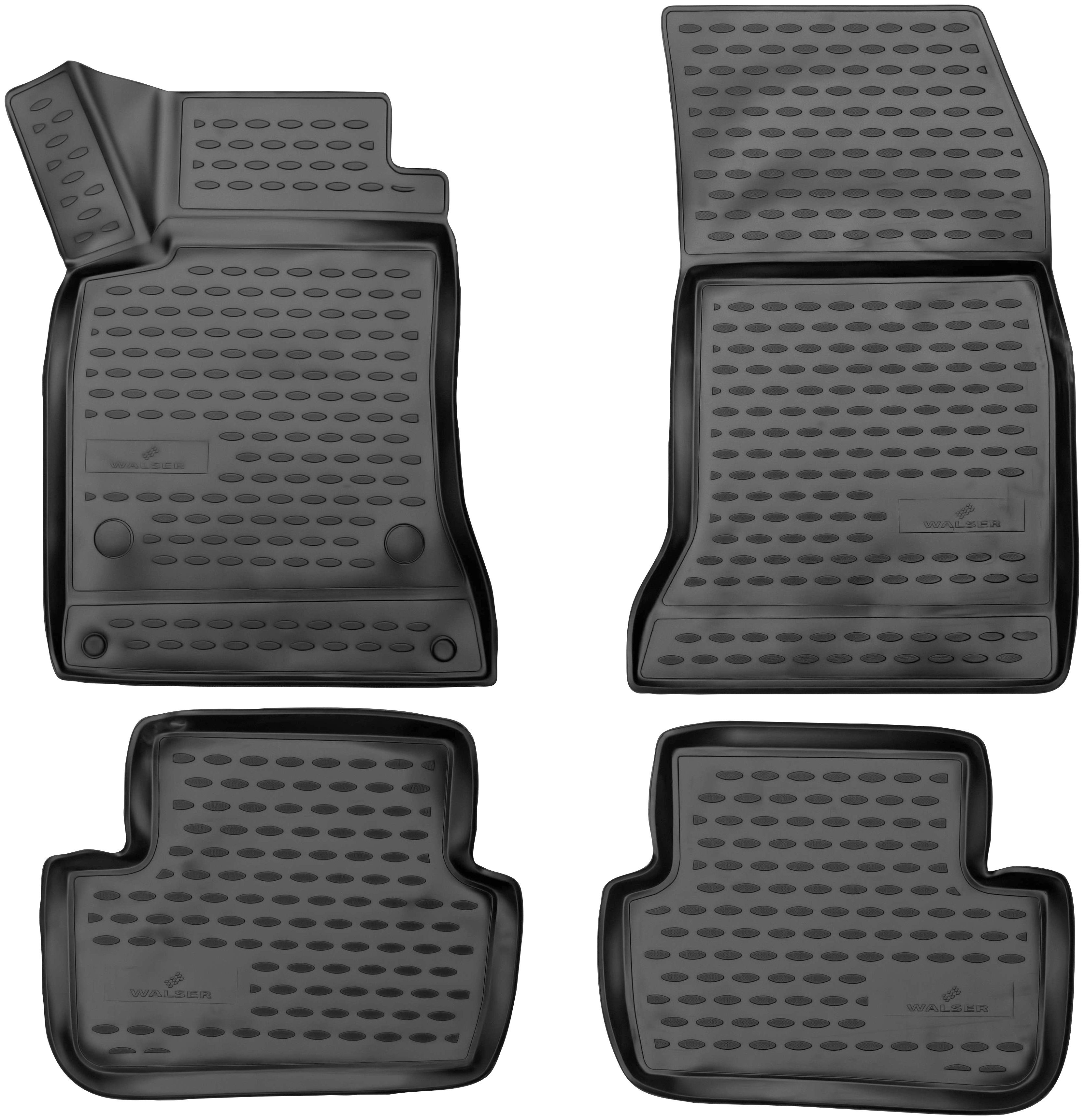 WALSER Passform-Fußmatten XTR (4 St), für Mercedes A-Klasse Schrägheck, für Mercedes-Benz A-Klasse (W176) 06/2012 - 05/2018 | Automatten