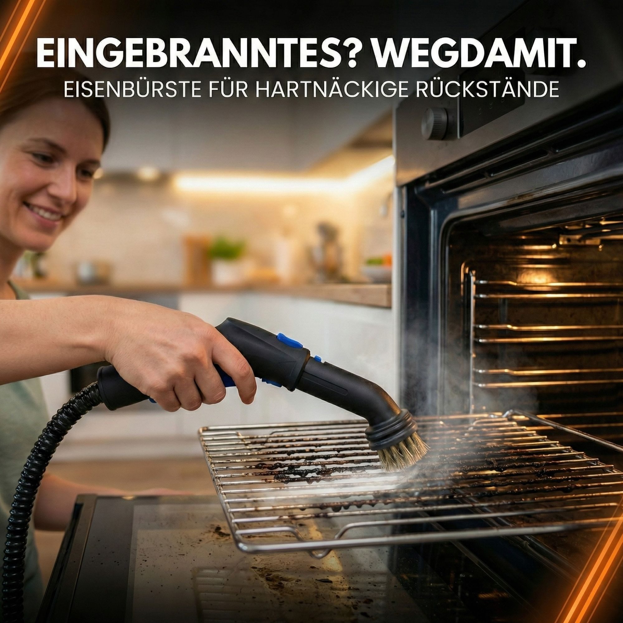 Sommertal Handdampfreiniger Sommertal XXL SC1000 Dampfreiniger Handgerät 1500 W, 1500 W, 1100 ml Tank, 16-teiliges Zubehörset, Steam Cleaner