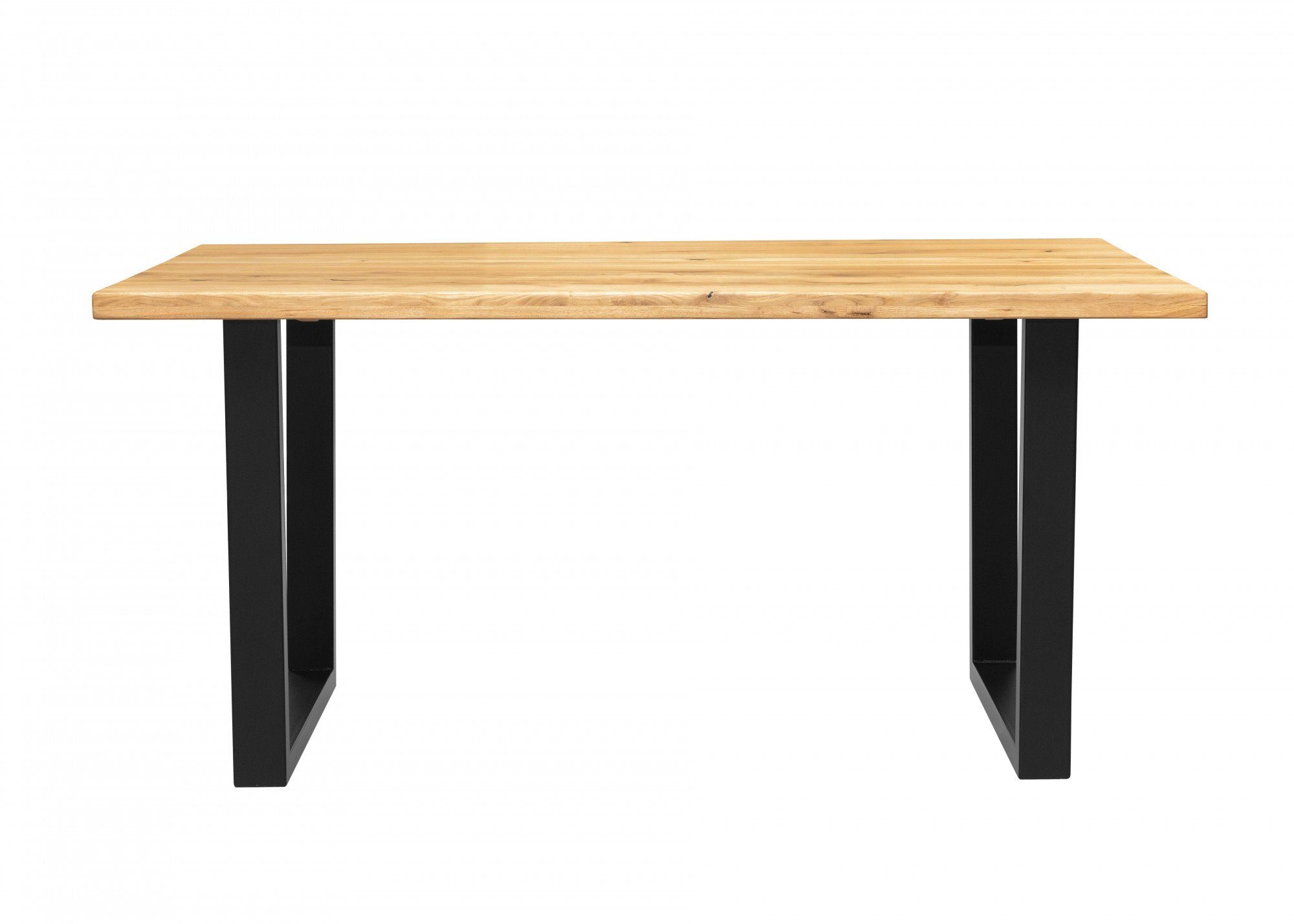 Home affaire Esstisch "Model 1" Eiche Massivholz und pulverbeschichtete Met günstig online kaufen