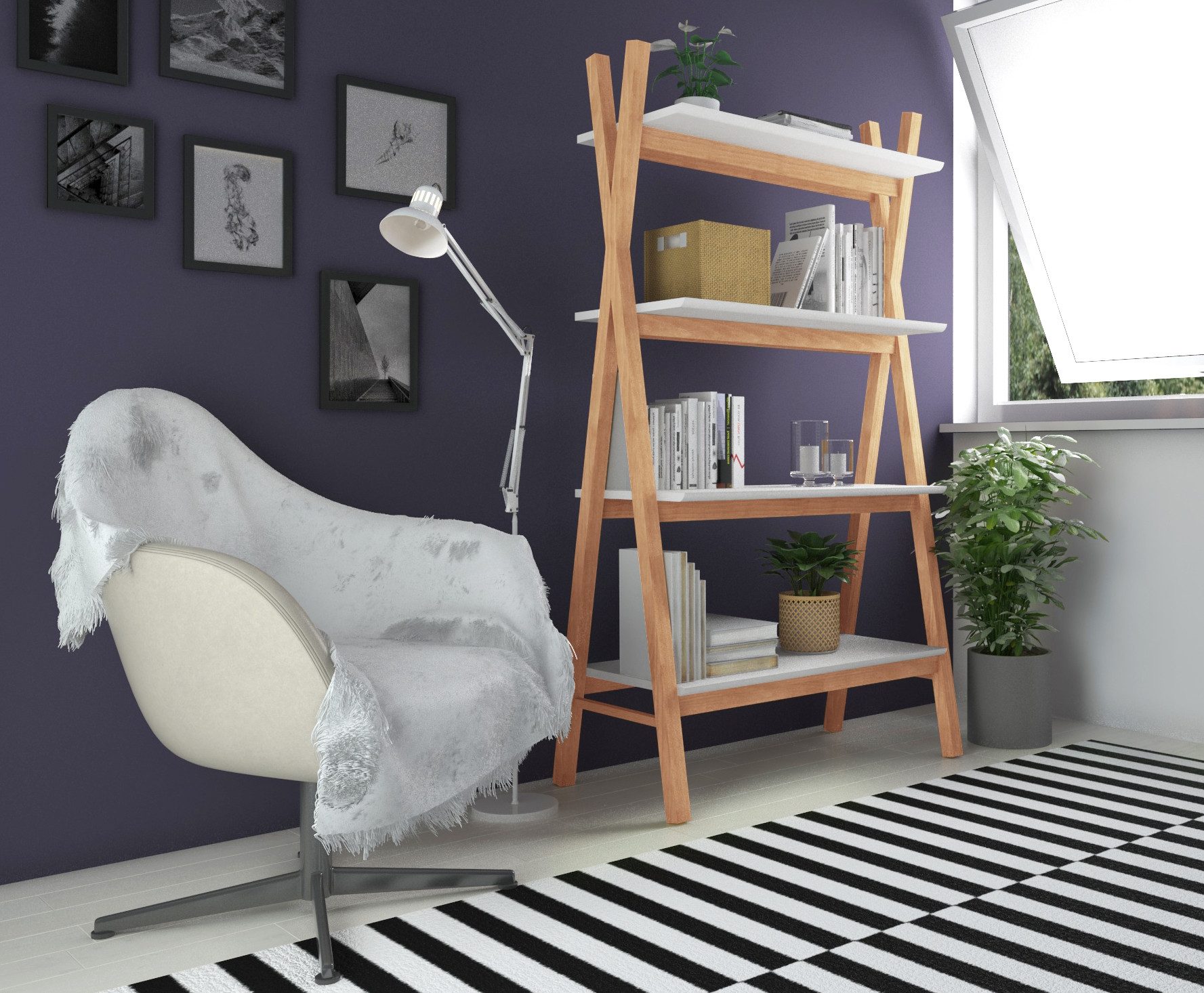 loft24 Leiterregal Annette, Standregal, Bücherregal im günstig online kaufen