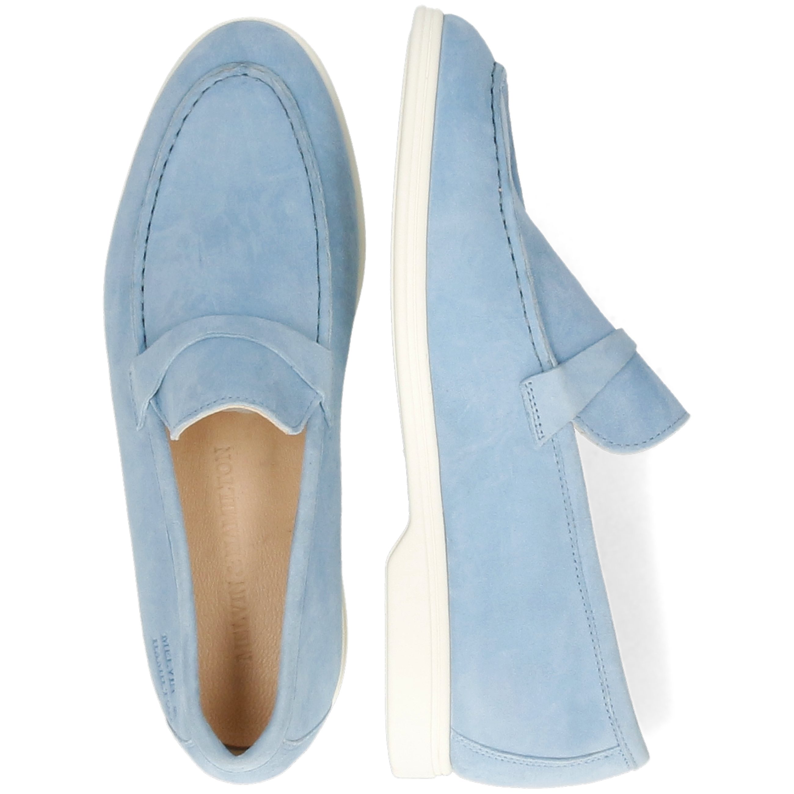 Melvin & Hamilton Adley 3 Sky Suede Accessory Goat Loafer