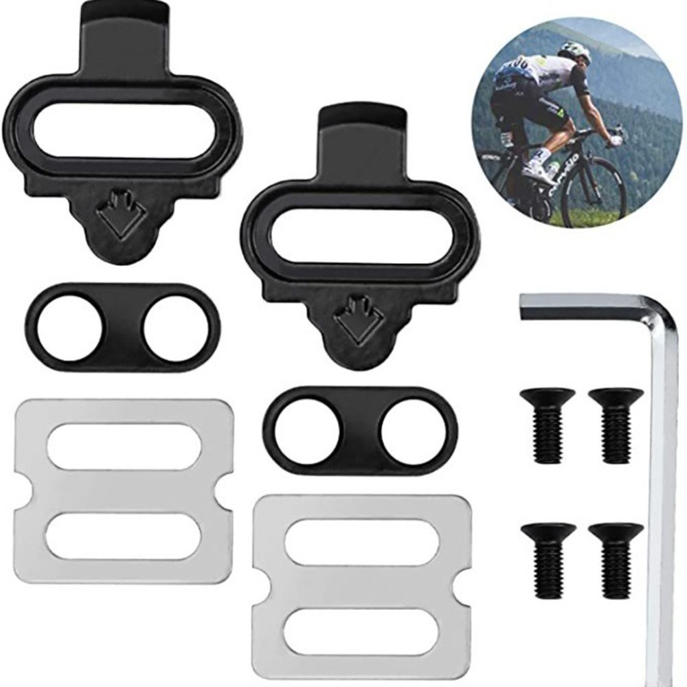 FOUORTUNATE-BEE Fahrradpedale Fahrrad Cleats mit rutschfesten Cleat Plates (für Shimano MTB SPD Педаліn (SH51), SPD Cleats Set für Mountainbike- und Indoor-Cycling-Schuhe)