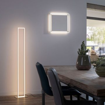 Paul Neuhaus Smarte LED-Leuchte LED Deckenleuchte Q-KAAN Smart Home, Smart Home, CCT-Farbtemperaturregelung, Dimmfunktion, Memoryfunktion, mit Leuchtmittel, Leuchtprofil Edelstahl, CCT dimmbar Fernbedienung