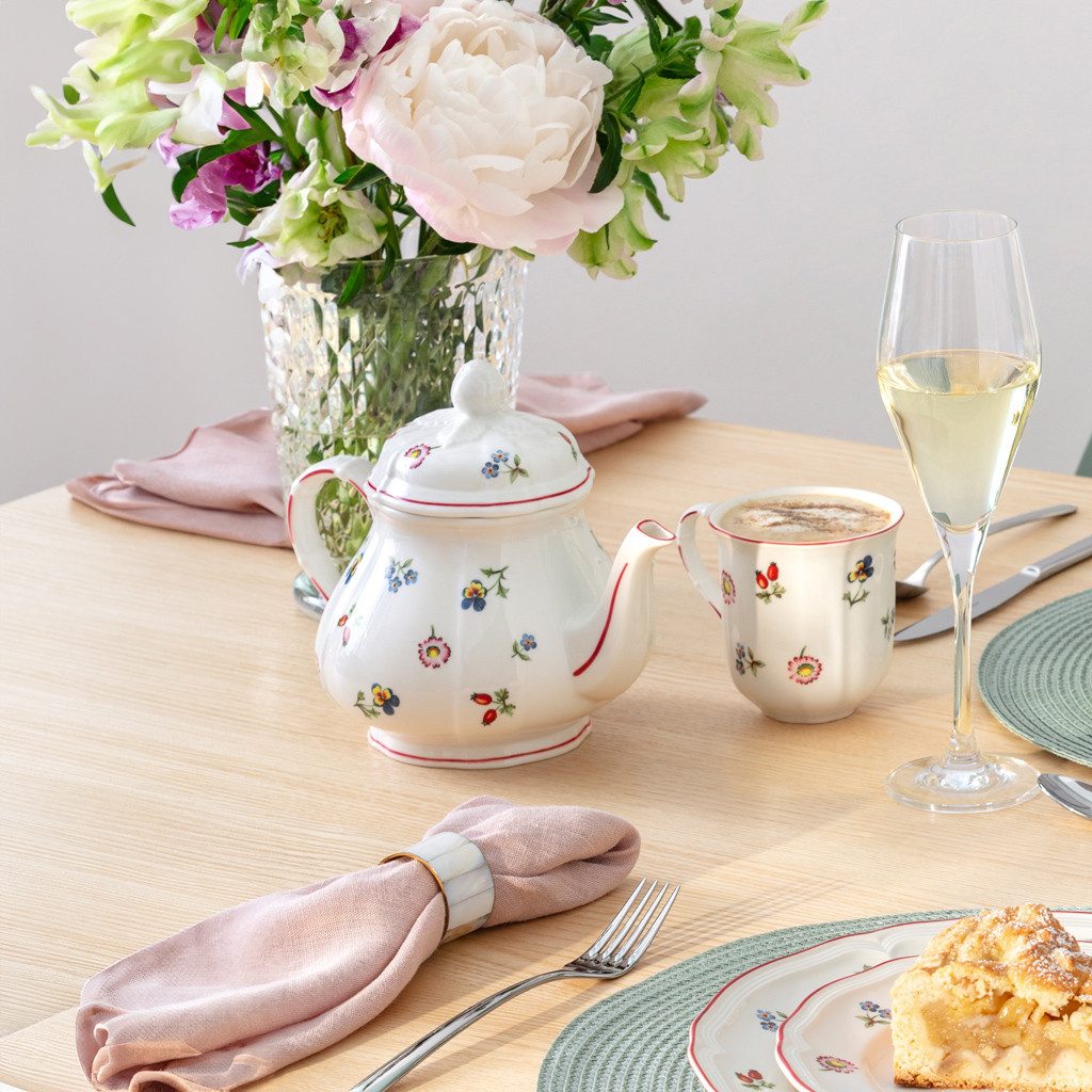 Villeroy & Boch Teekanne Petite Fleur Teekanne, (1-St), Premium Porcelain, 1 Stck, mikrowellensicher,spülmaschinenfest, Made i