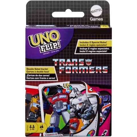 Mattel games Spiel, Familienspiel UNO Flip Transformers