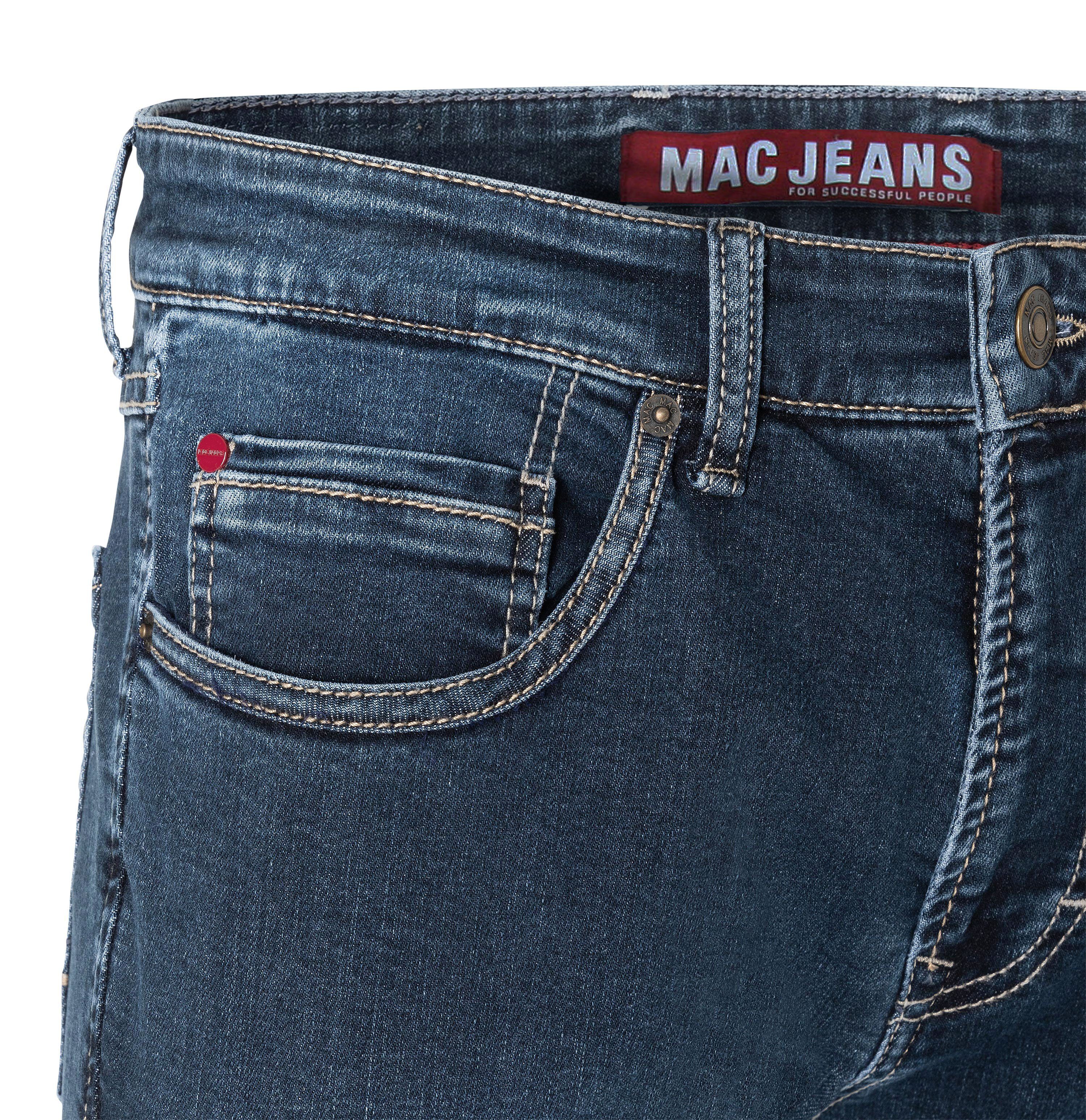 5-Pocket-Jeans MAC H634 Dark Pipe Arne Peached Stretch-Denim Blue