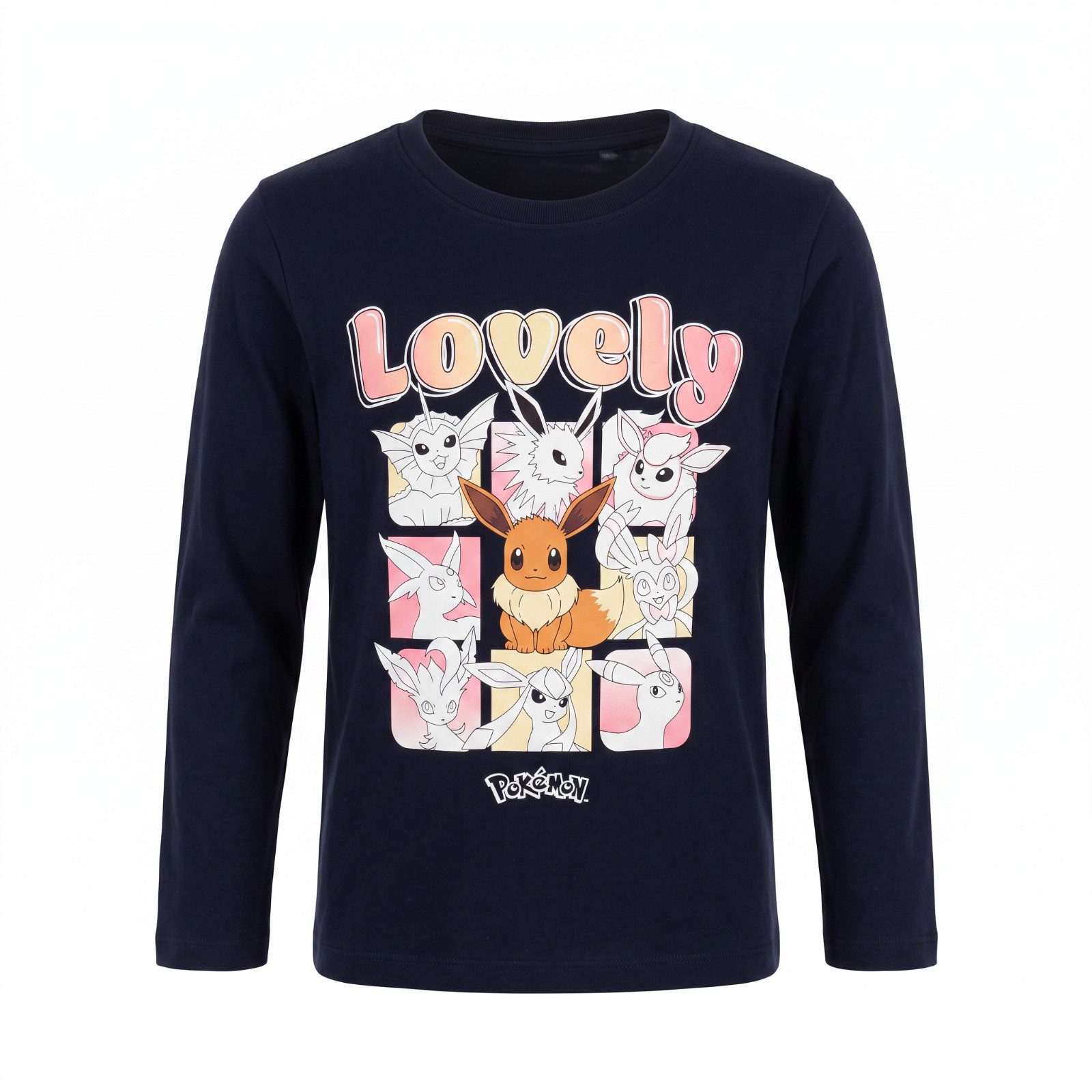 POKÉMON Langarmshirt Pokemon Pikachu and Friends Kinder langarm T-Shirt Shirt Gr. 104 bis 140 - 100% Baumwolle