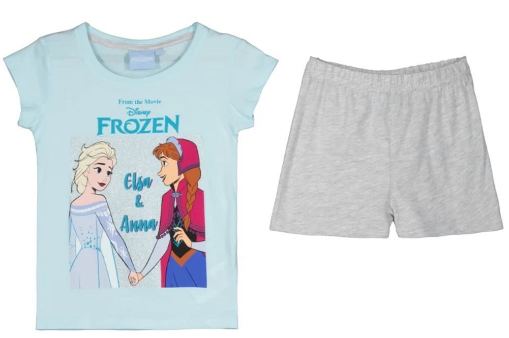 Disney Frozen Pyjama FROZEN Eiskönigin Shorty Pyjama Mädchen Schlafanzug 4 6 8 10 Jahre