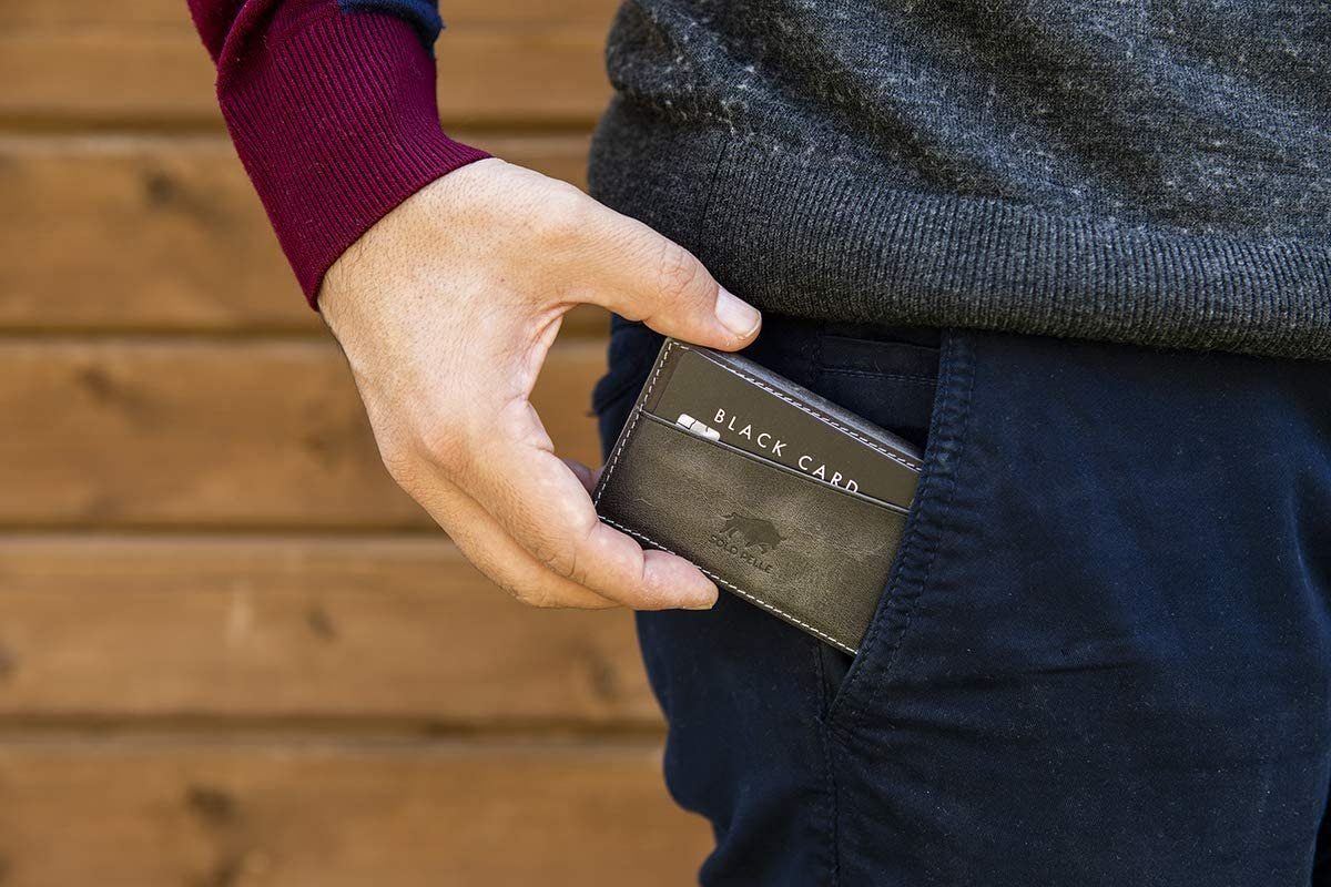 Solo Pelle Kartenetui Kartenetui, Kreditkartenetui, Leder Geldbörse Slim Wallet, echt Leder, Made in Europe in elegantem Design mit RFID Schutz