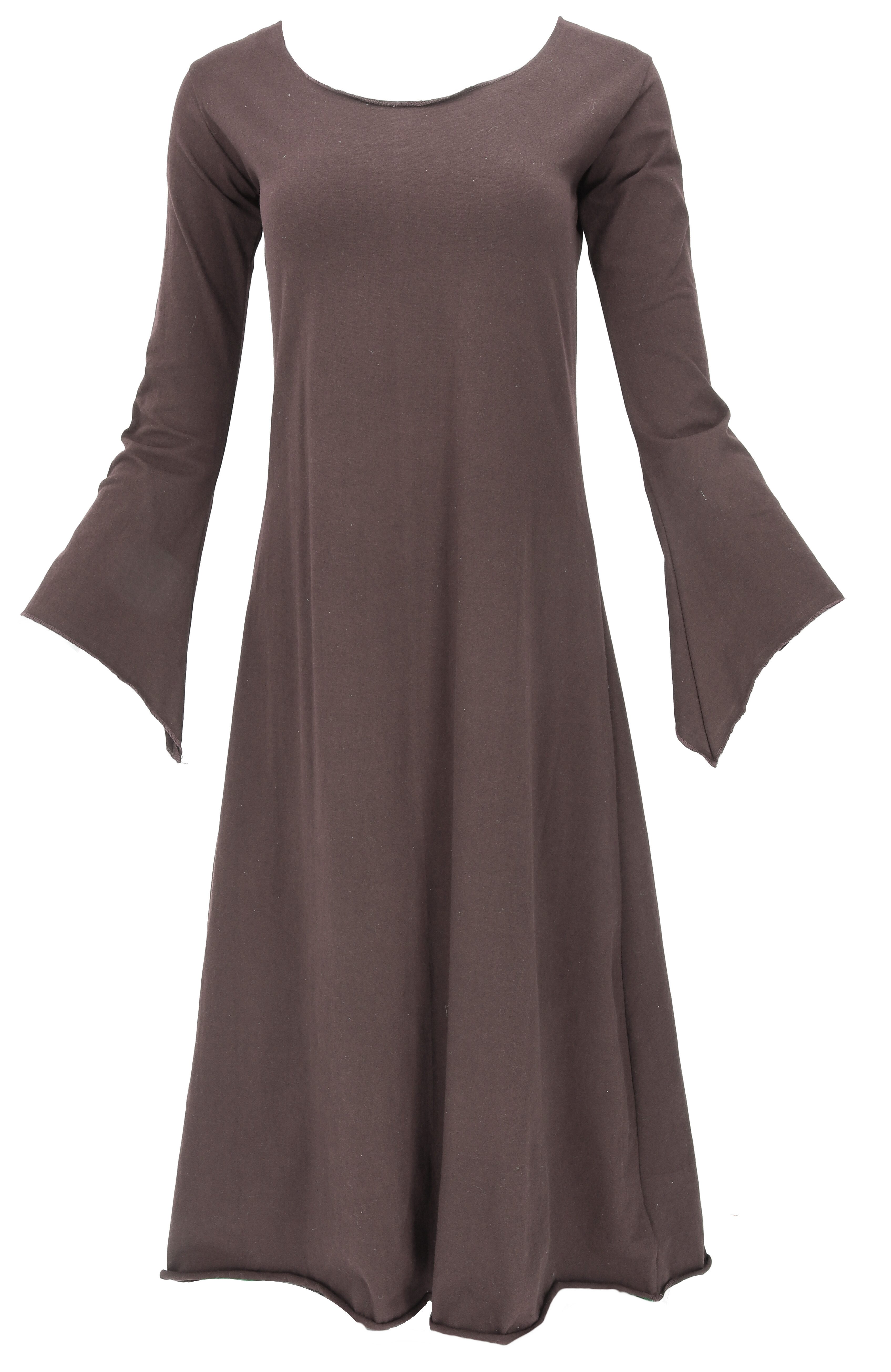 Guru-Shop Midikleid Schmal geschnittenes Elfenkleid, Mittelalter.. alternative Bekleidung