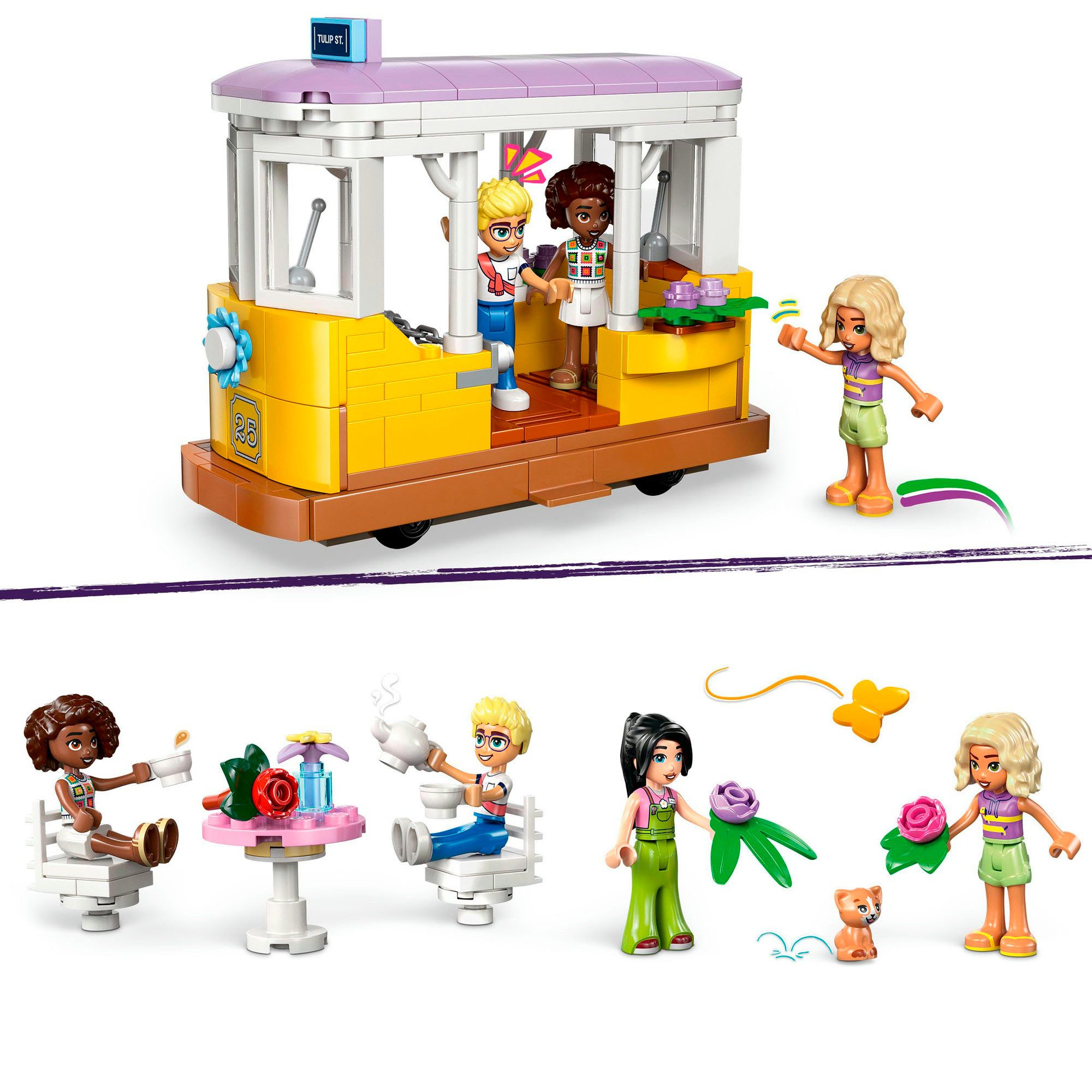 LEGO® Pflanzencafé und Blumenkiosk (42671), LEGO Friends Konstruktionsspielsteine, (1138 St), Made in Europe – Bild 5 von 5