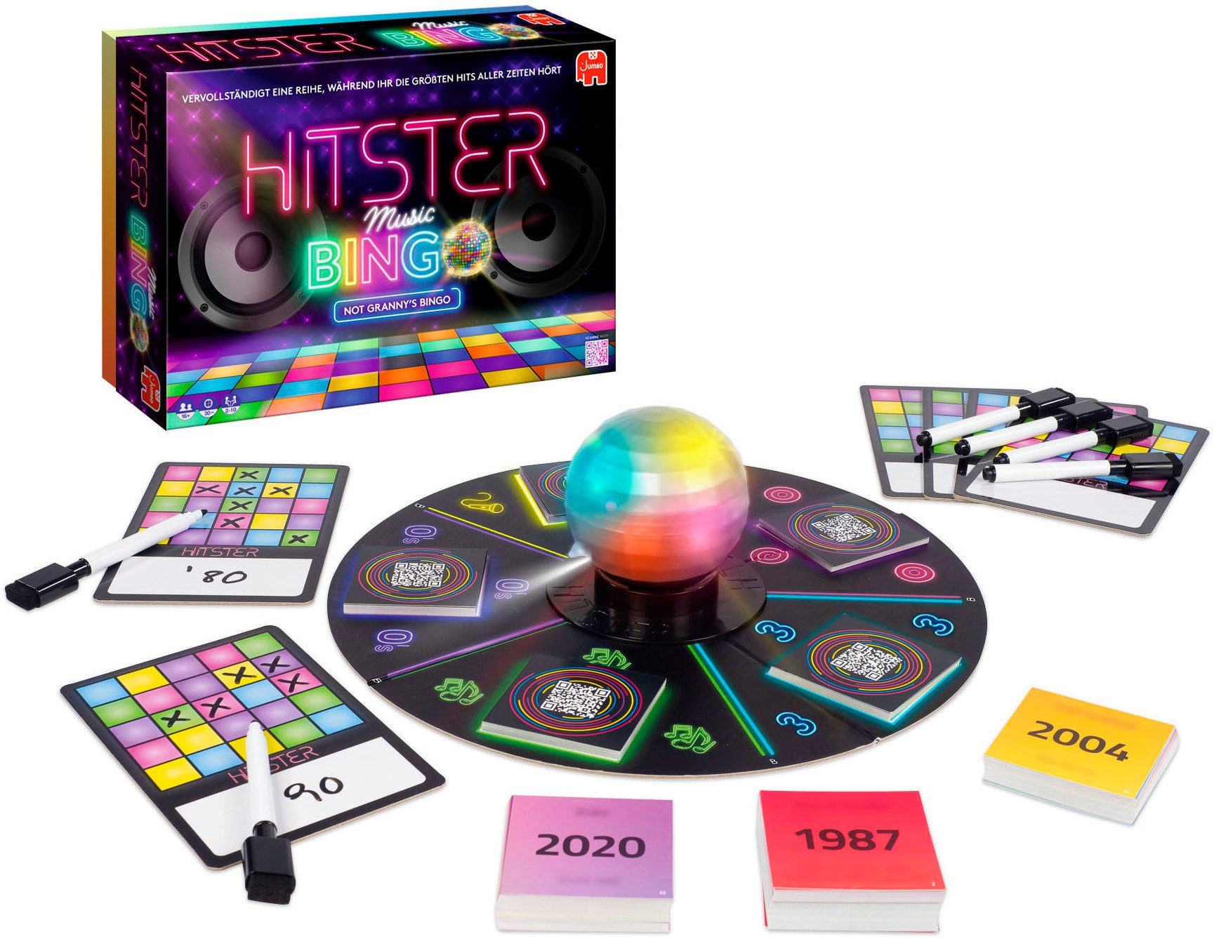 Jumbo Spiele Spiel Hitster Musik Bingo, Familienspiel