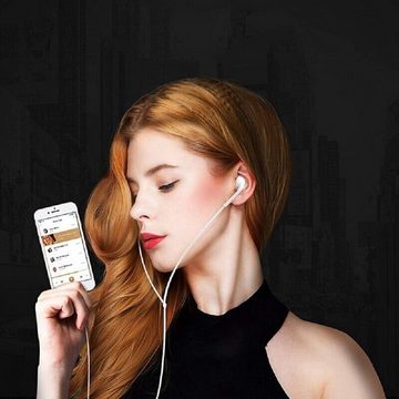 Syrox Syrox iPhone Kopfhörer 3.5mm Jack Für Alle Handy Modelle In-Ear-Kopfhörer