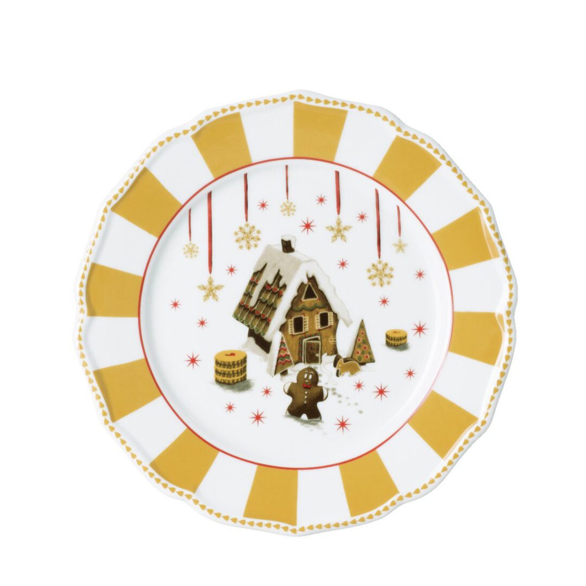 Hutschenreuther Frühstücks-Geschirrset Christmas Love Beige Weihnachtsgeschirr, Porzellan, 4-tlg.
