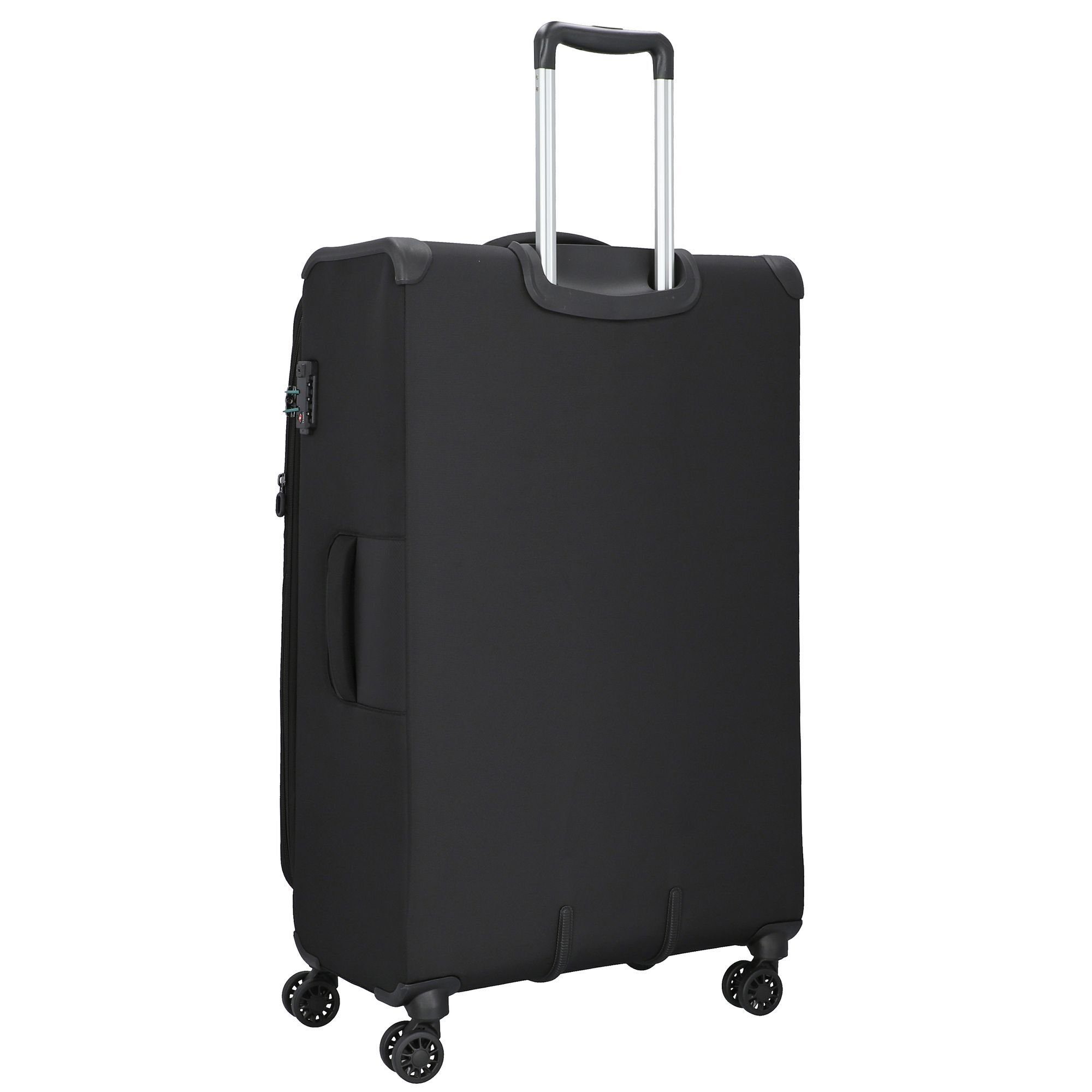 Weichgepäck-Trolley schwarz Travel D&N Line Nylon 4 9004, Rollen,