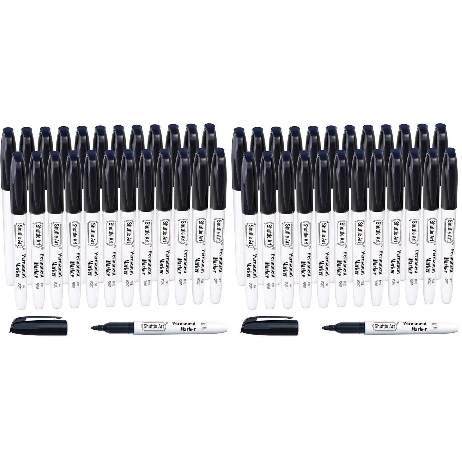 LuxusKollektion Permanentmarker Permanentmarker fein schwarz 24er Pack, (1-tlg)