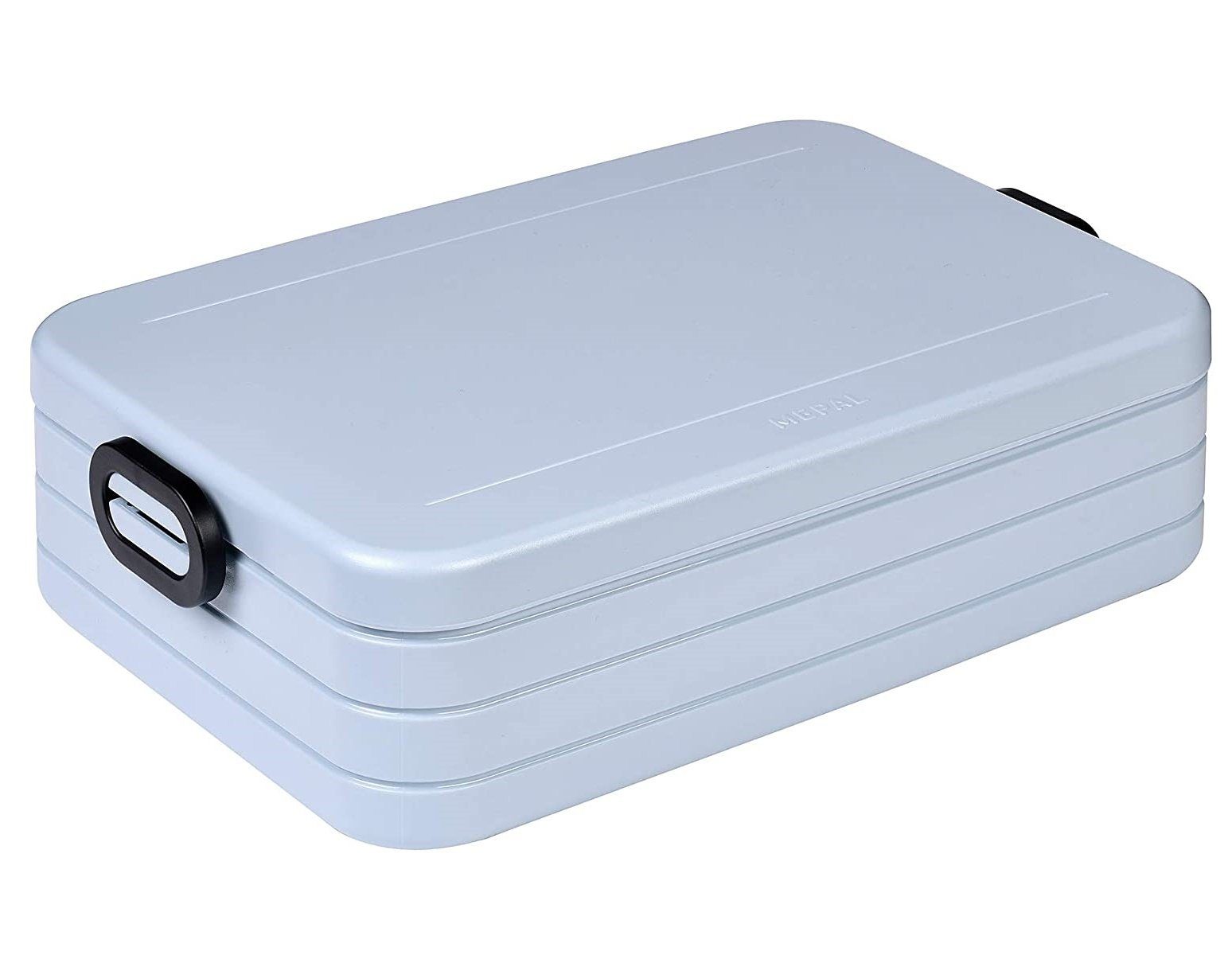 Mepal Lunchbox Bento-Lunchbox Take A Break, 1500 ml, bis zu 8 Butterbrote, Polypropylen, Mit Fächern, Old Nordic Blue, große Brotdose