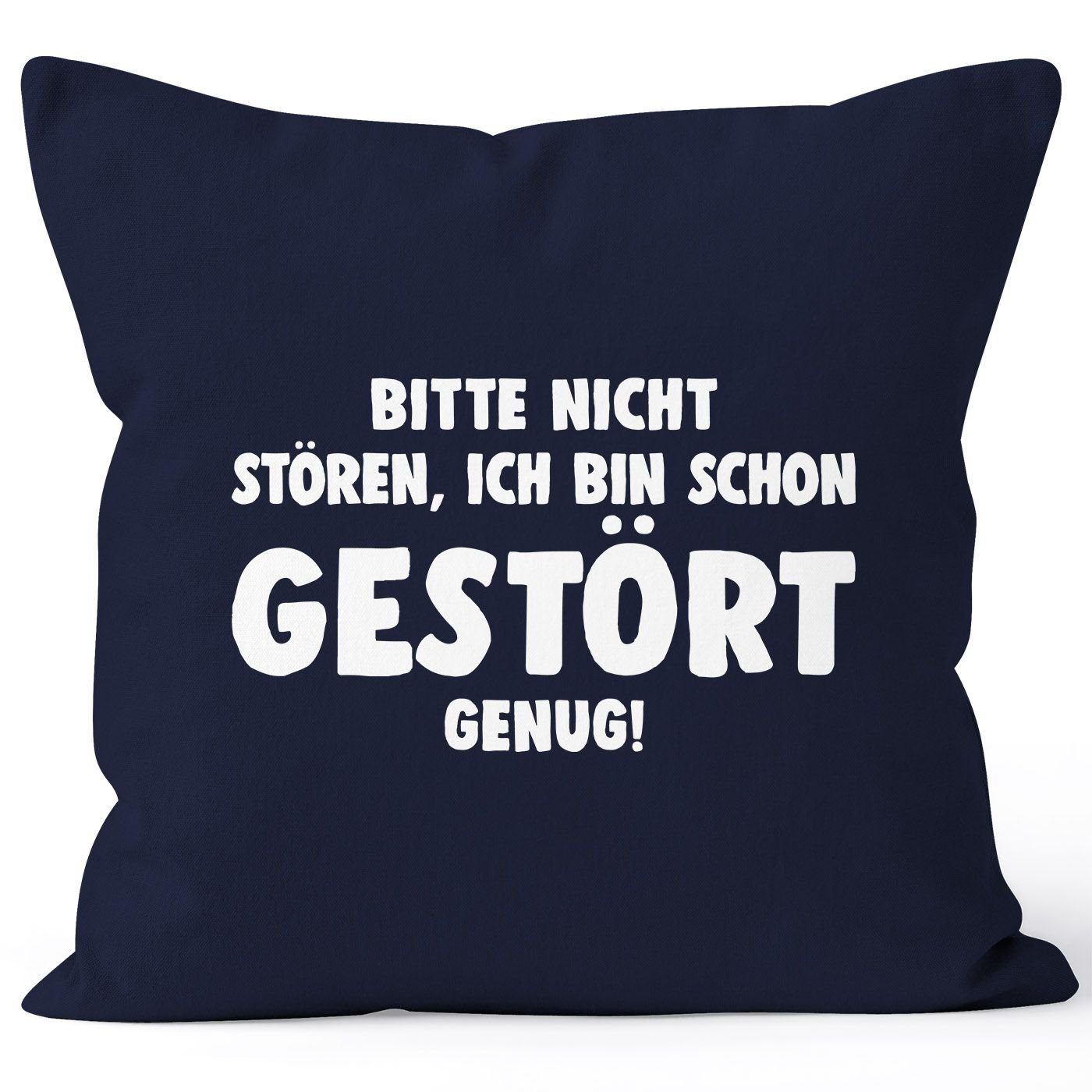 MoonWorks Dekokissen KissenBezug Bitte nicht stören ich bin schon