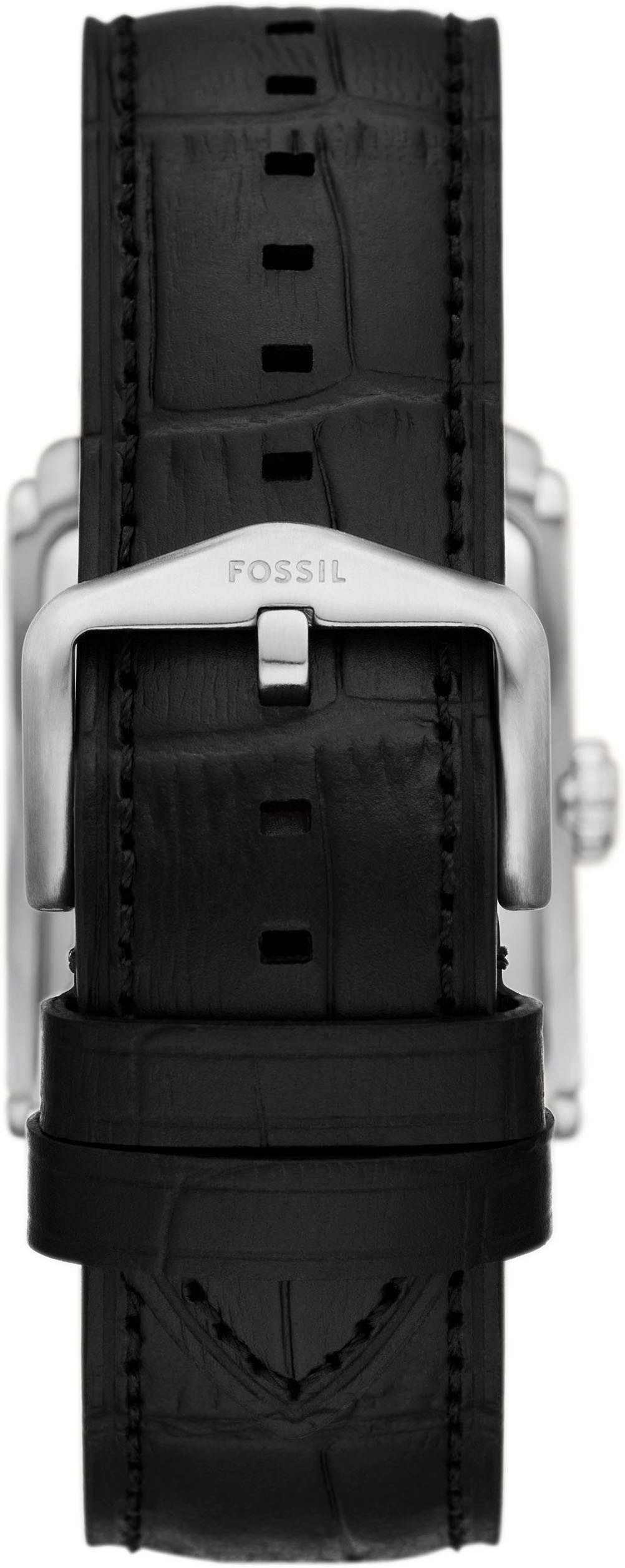 Fossil Quarzuhr CARRAWAY FS6078, Armbanduhr, Herrenuhr, Lederarmband, analog