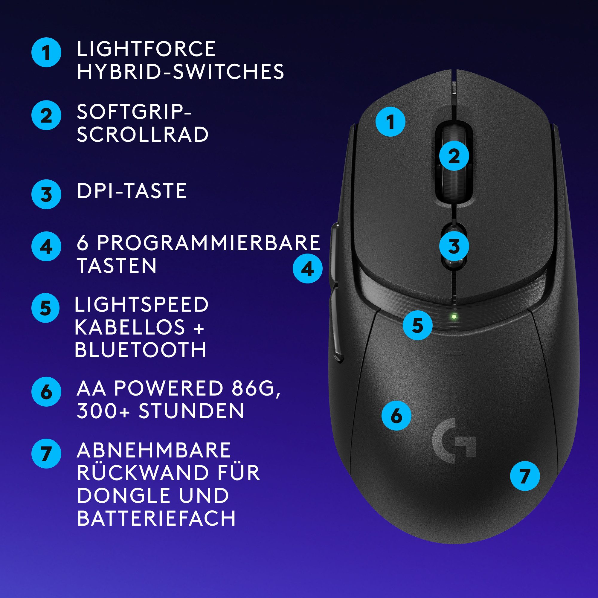 Logitech G309 LIGHTSPEED - BLACK -EER2 Gaming-Maus (Bluetooth)