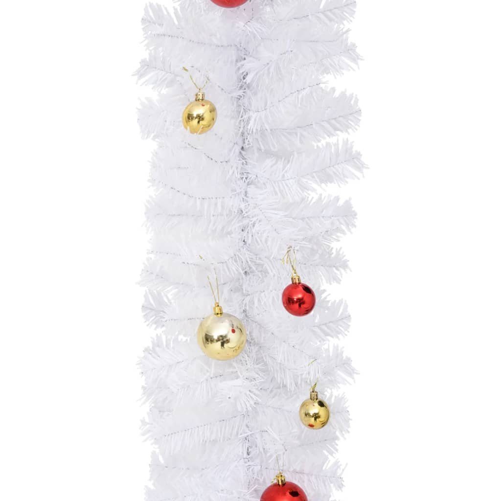 Weihnachtsbaumkugel Geschmückt Weiß Kugeln furnicato Weihnachtsgirlande m 5 mit