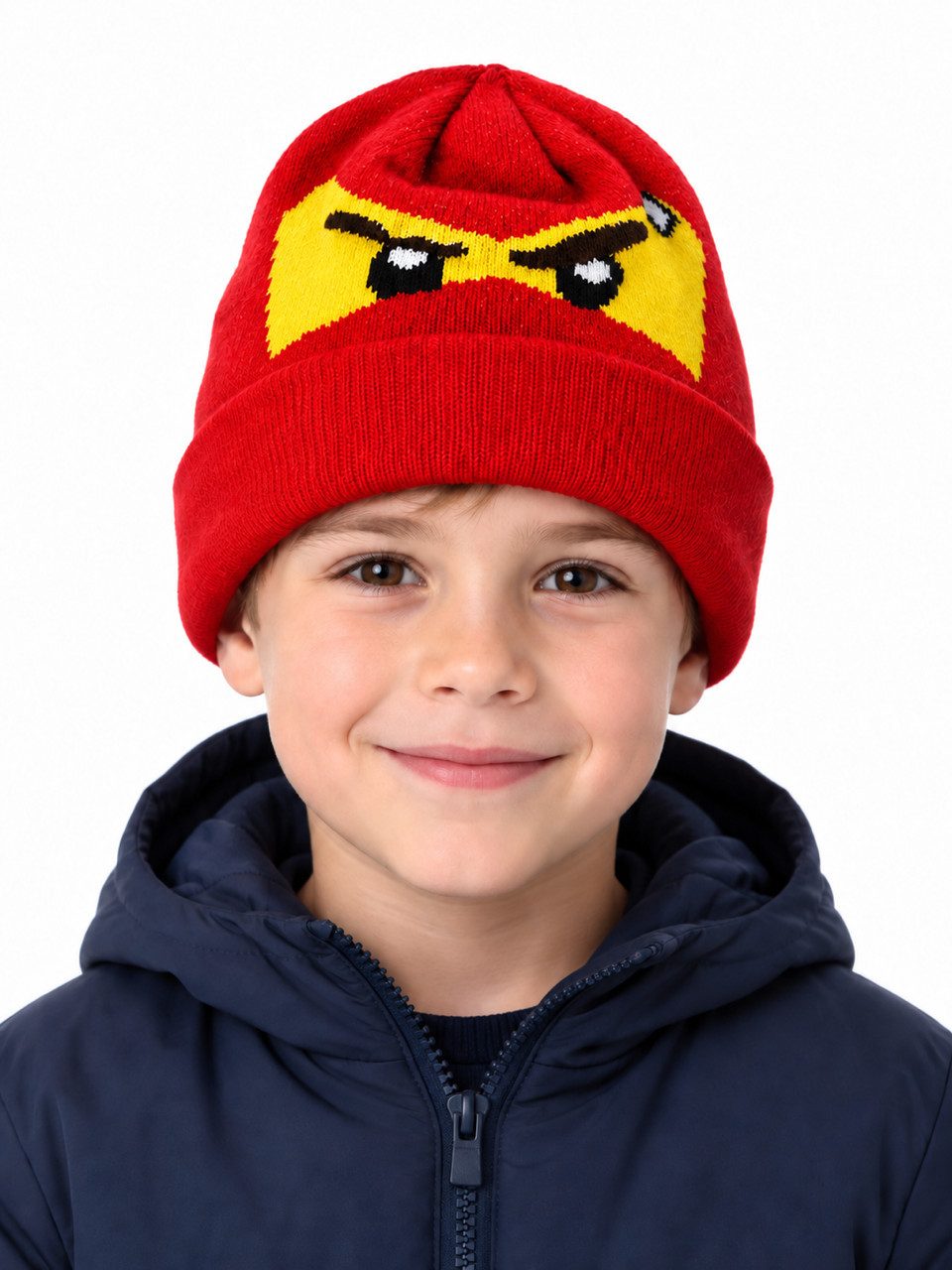 LEGO® kidswear Strickmütze Lego Ninjago Kindermütze Jungen Mütze 52 + 54 cm Lego Ninjago Strickmotiv Jungenmütze