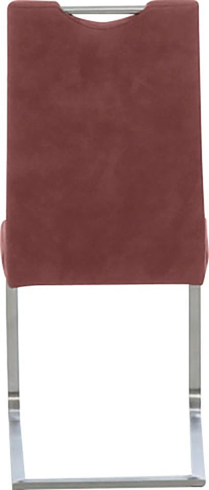 K+W Komfort & Wohnen Freischwinger 6194, mit praktischem Griff oben am Rücken, Gestell aus Edelstahl