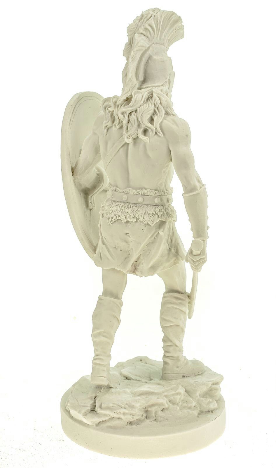 Schatzkiste Dekofigur mit Kriegsgott Schwert Schild Kremers Figur Ares Alabaster und
