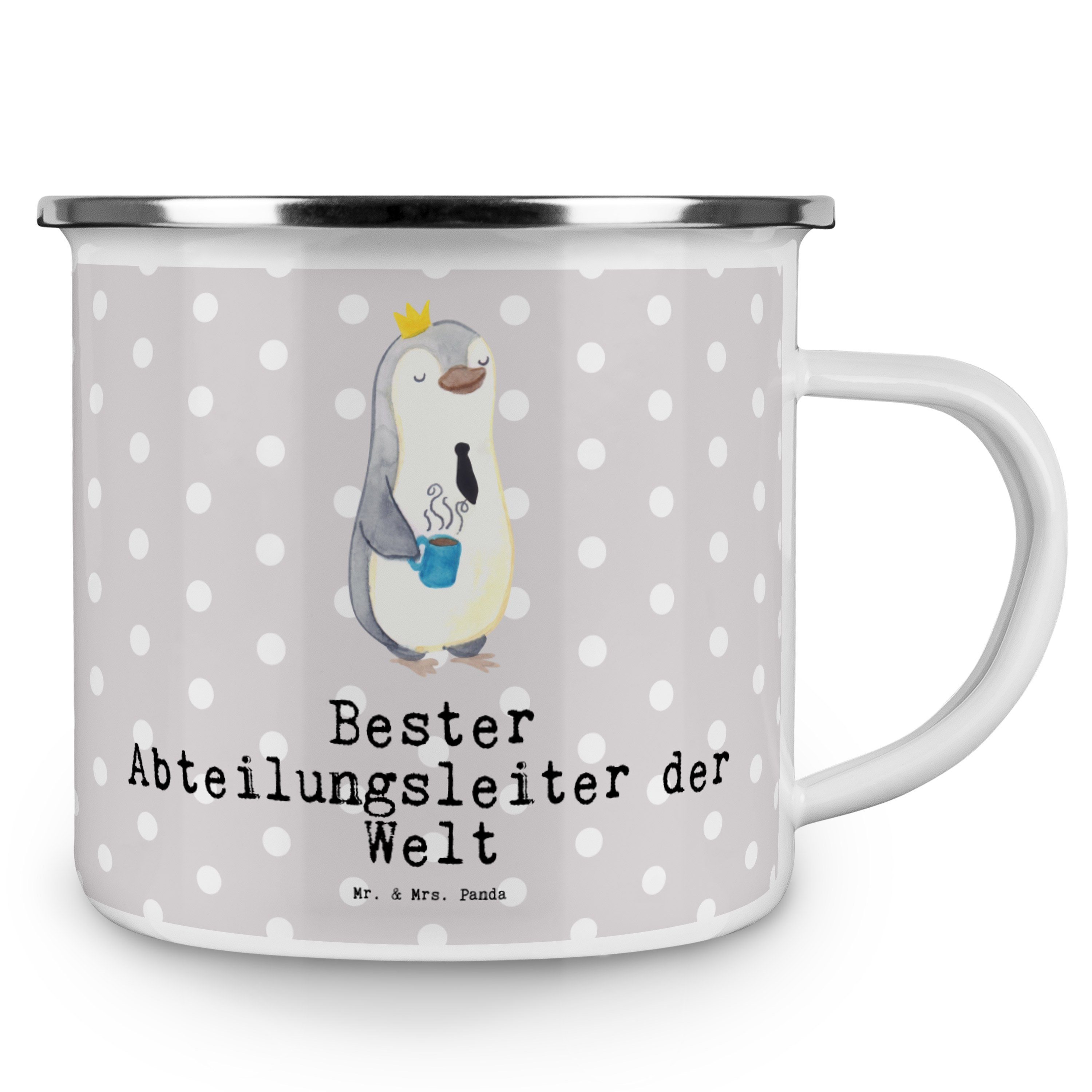 Geschenk, Grau Abteilungsleiter - Emaille Bester - Mrs. Mr. Pinguin Welt & Pastell Becher der A, Panda