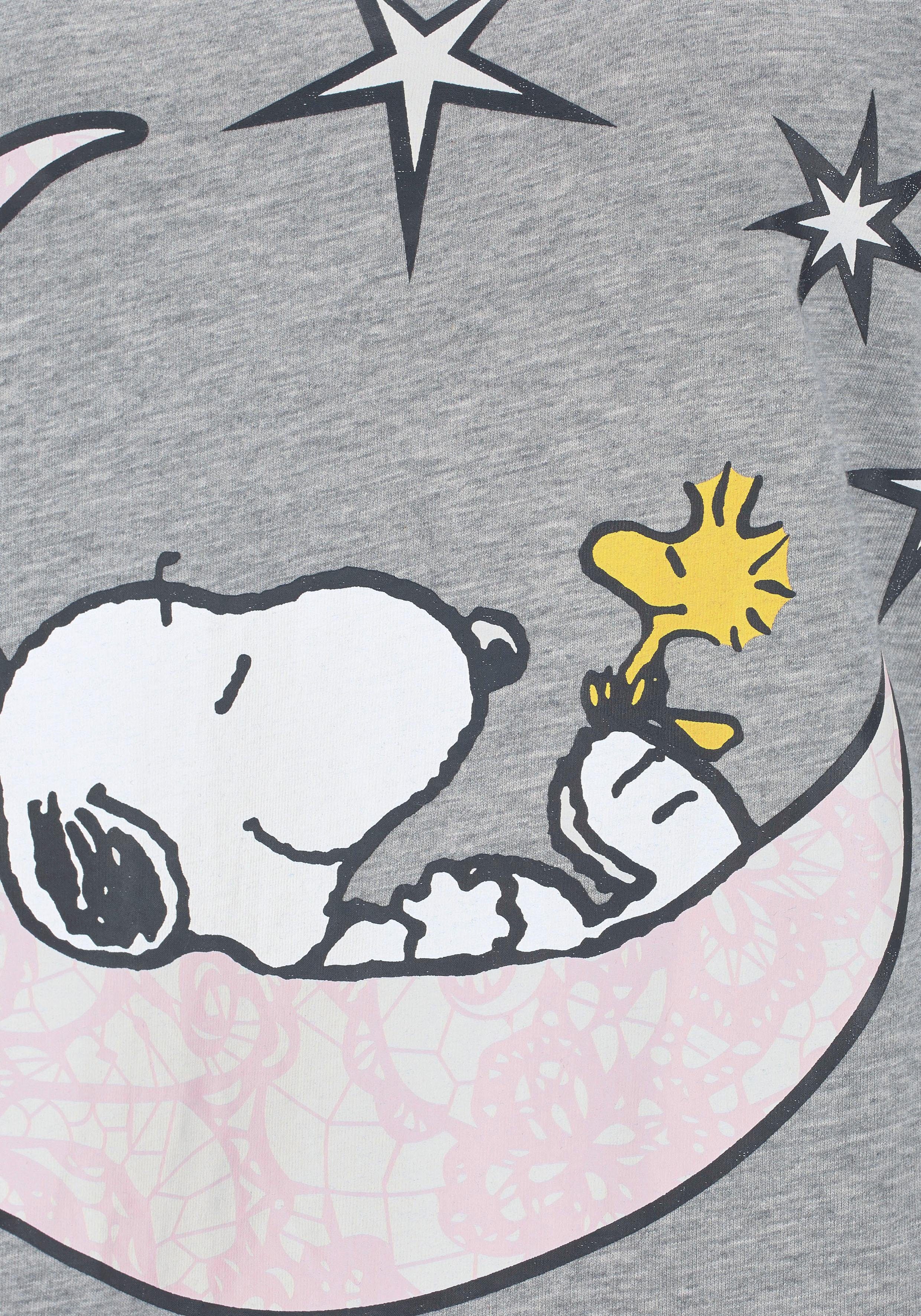 PEANUTS Nachthemd mit und Kräuselsäumen Snoopy-Print