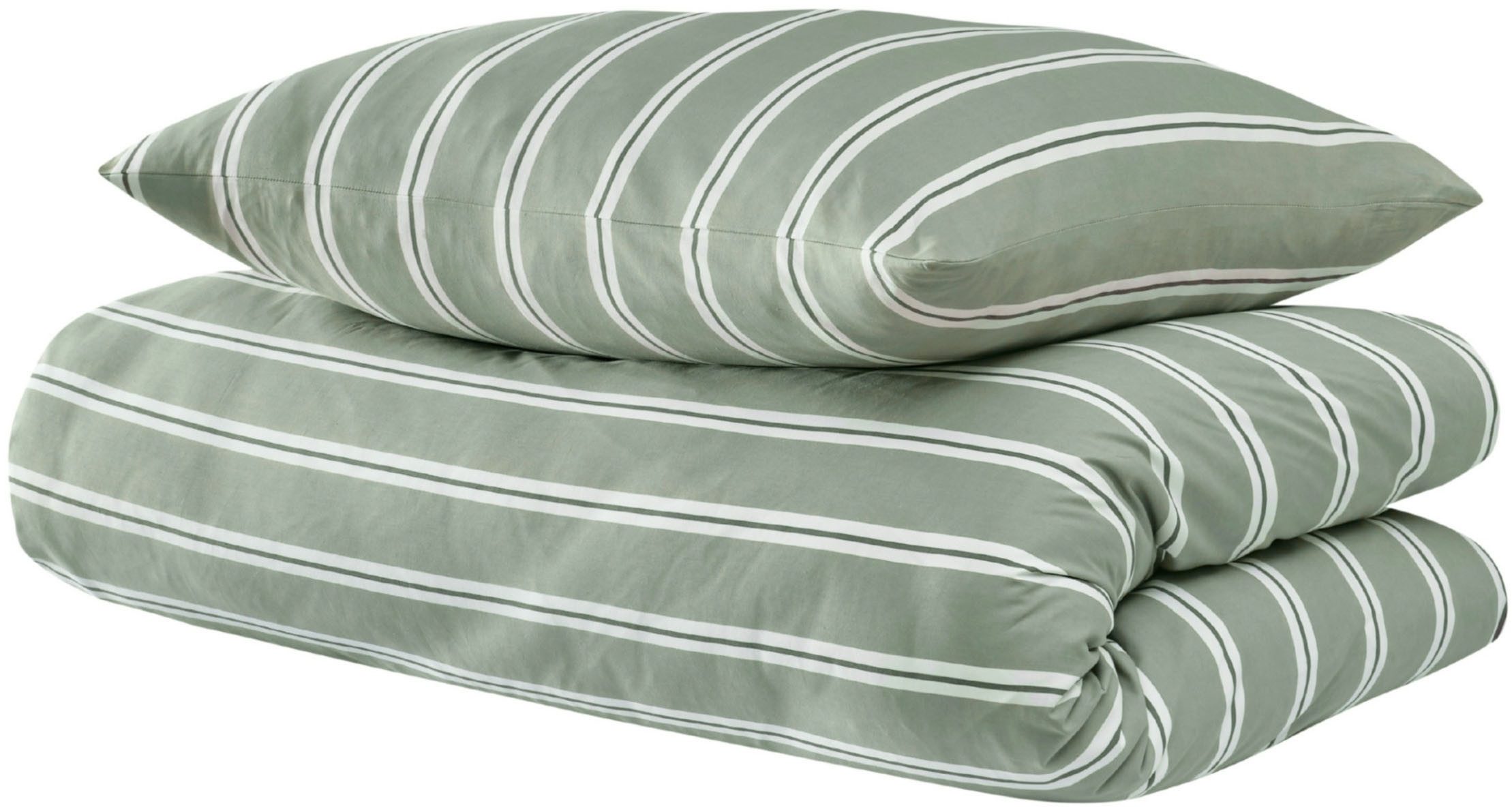 uncover by SCHIESSER Bettwäsche Colorado mit Streifen in angesagten Farben, 135x200cm + 80x80cm, Renforcé, 2 teilig, Made in Green