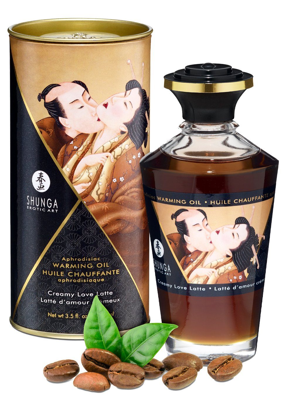 SHUNGA Massageöl Aphrodisiakum wärmendes Massage Öl – Creamy Love Latte, Atemaktivierte Erwärmung