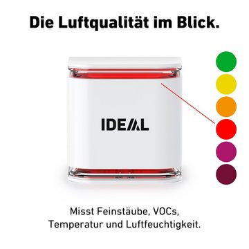 IDEAL Raumluft-Qualitätssensor AS10, Raumluftsensor zur Messung und Darstellung der Luftqualität