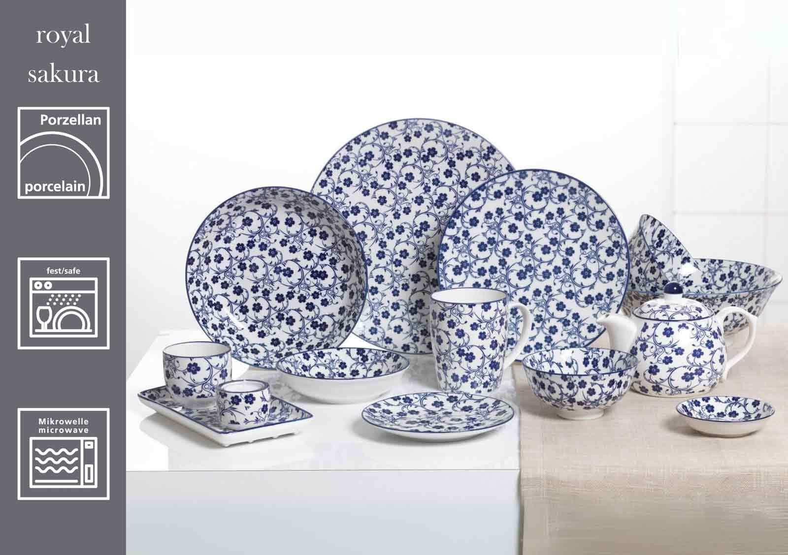 Ritzenhoff & Breker Tasse Royal Sakura Teebecher 150 ml 6er Set, 6-tlg., Porzellan