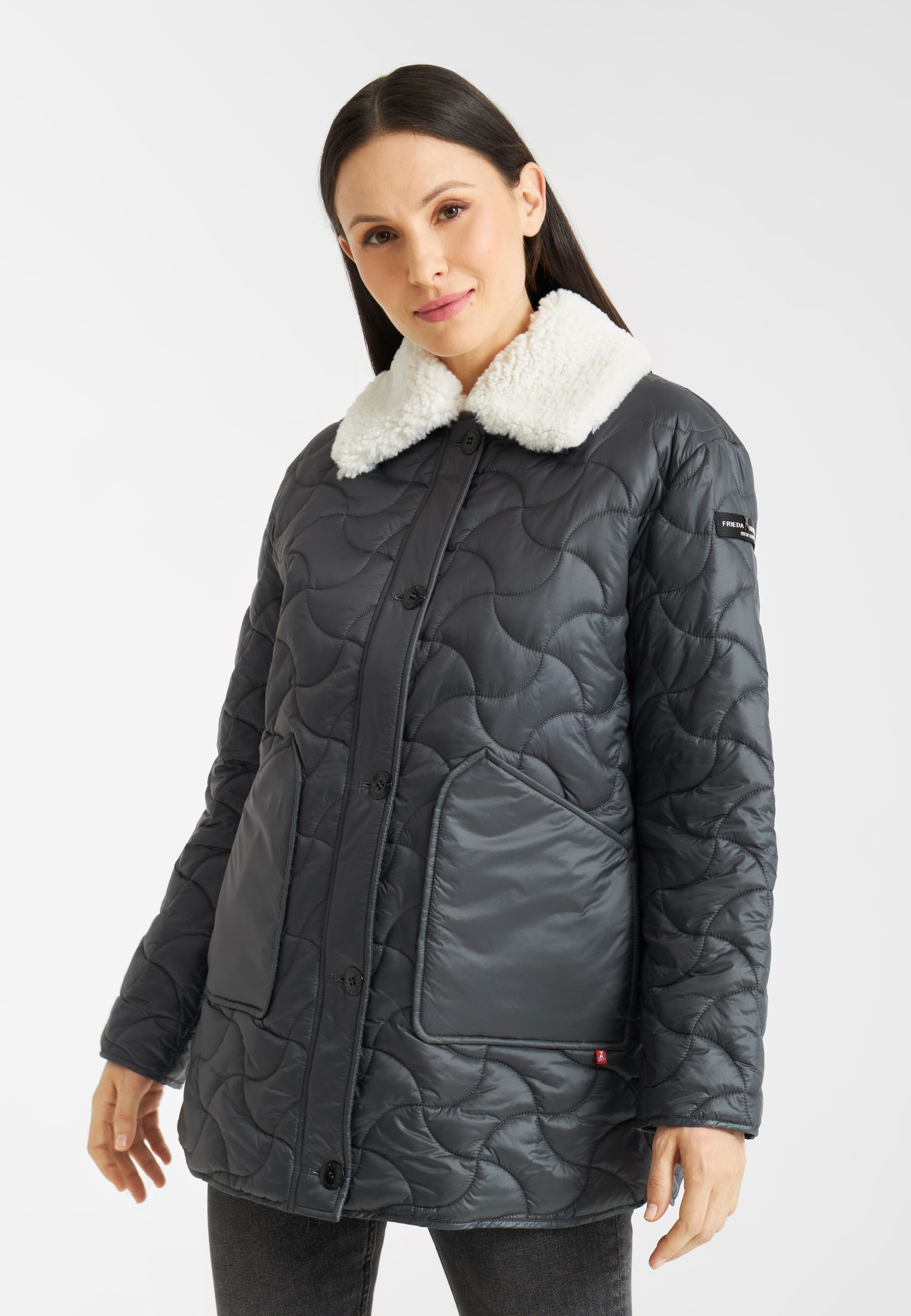 Frieda & Freddies Steppjacke Fake Down Jacket / Kristy Long mit Taschen