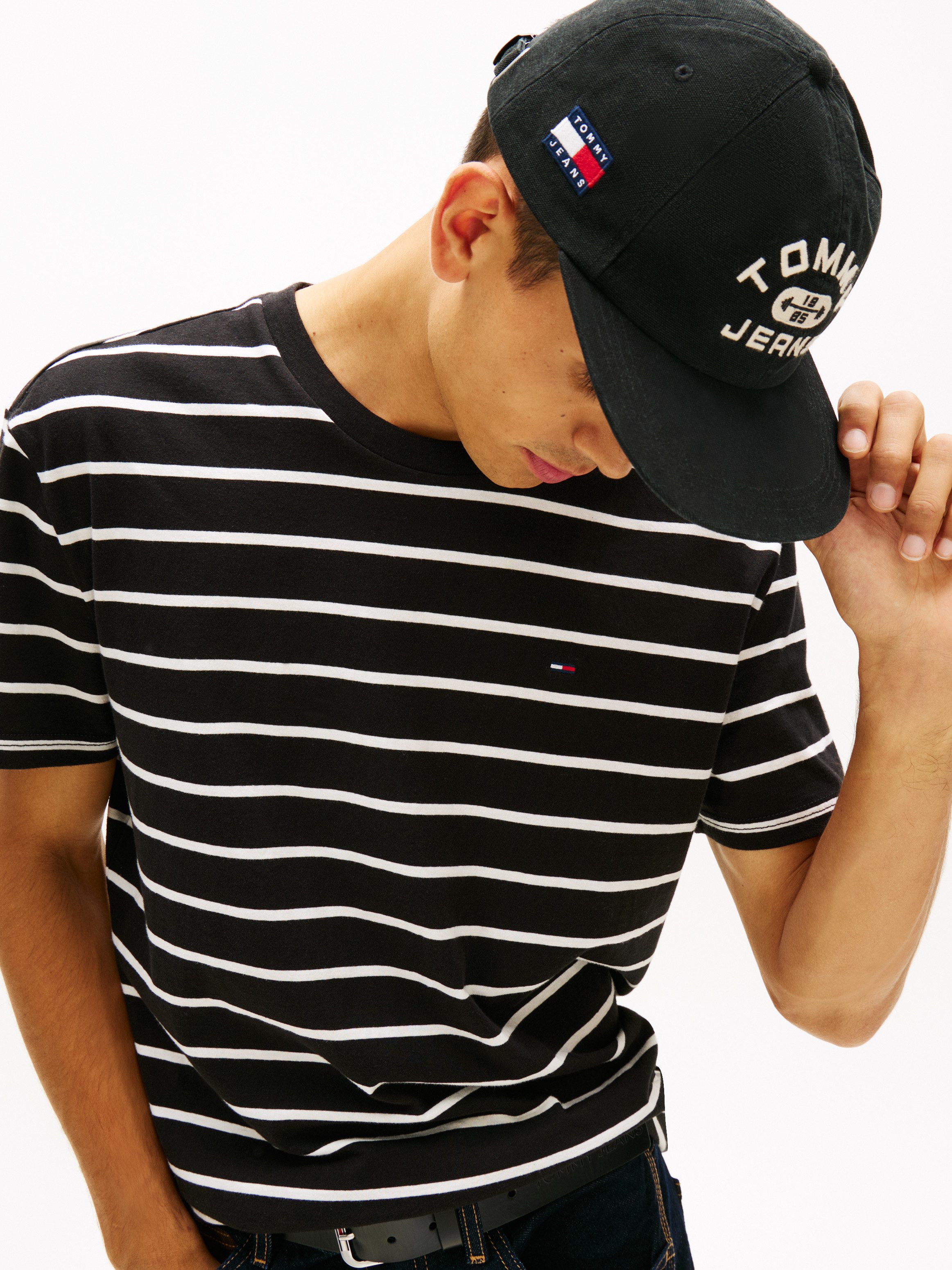 Tommy Jeans T-Shirt TJM REGULAR STRIPE Regular fit mit Rundhalsausschnitt