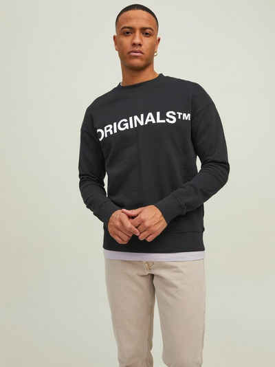 Jack & Jones Sweatshirt Basic Sweater Langarm Shirt Rundhals Pullover JORCLEAN 4672 in Schwarz-2