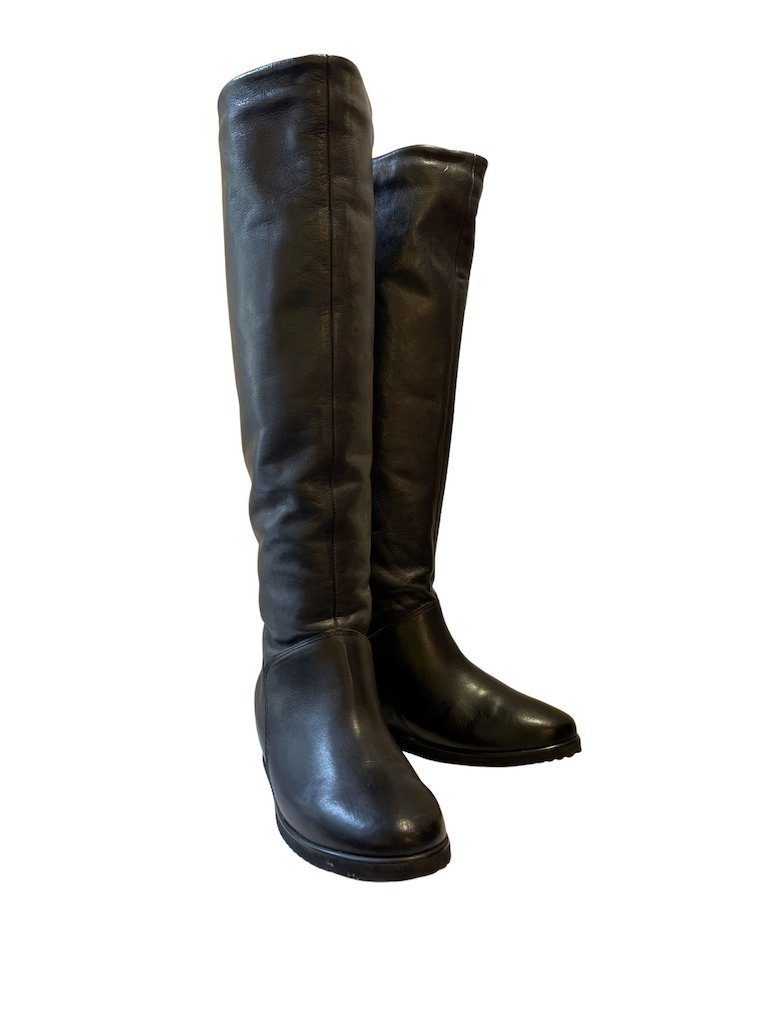 BZNA Tosca Blu Lederstiefel gefüttert Keilabsatz Winterstiefel