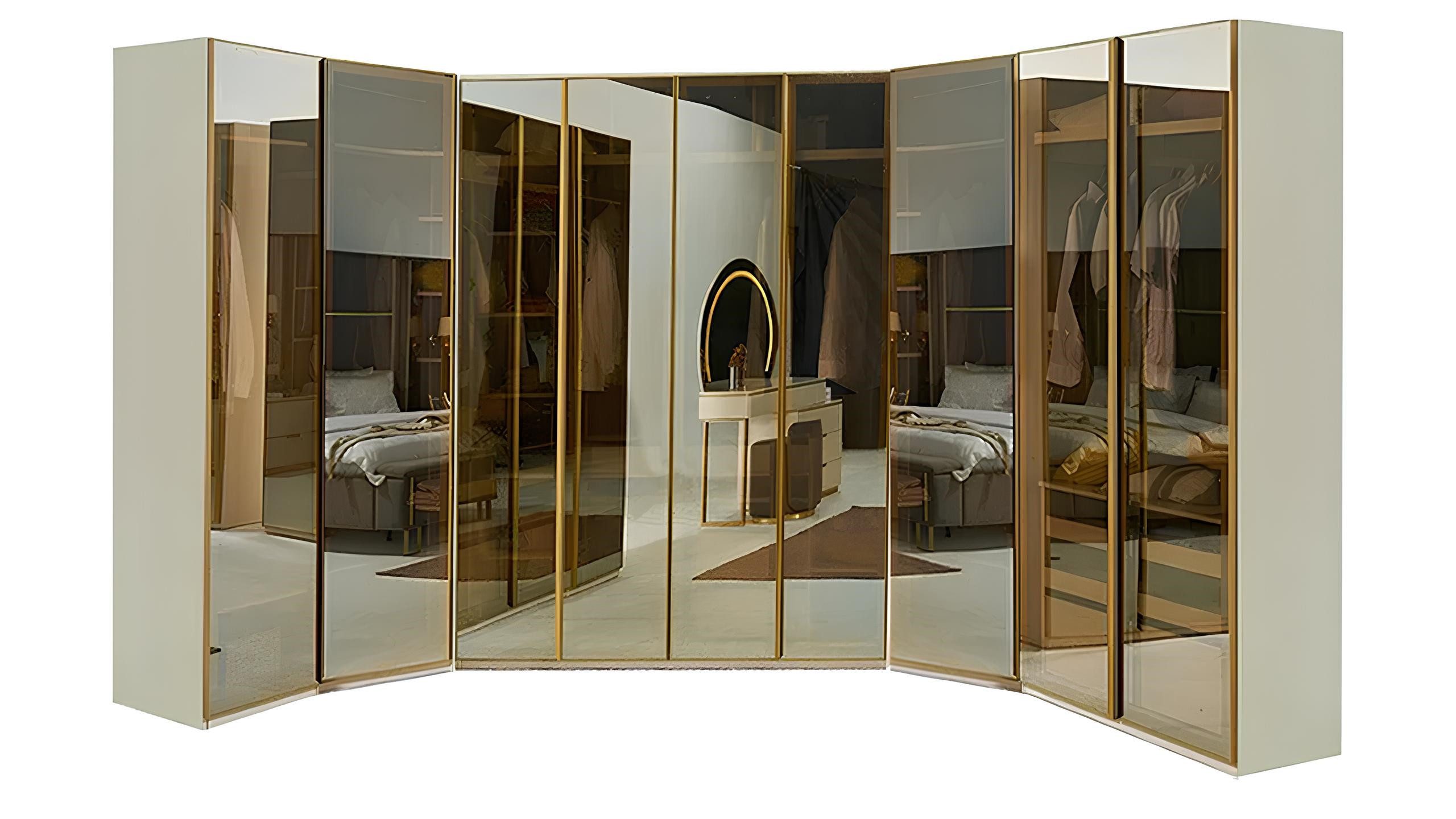 JVmoebel Kleiderschrank Modern Glasschrank getönte Fronten Schrank Kleiderschrank Sofort (1-St) Made in Europa