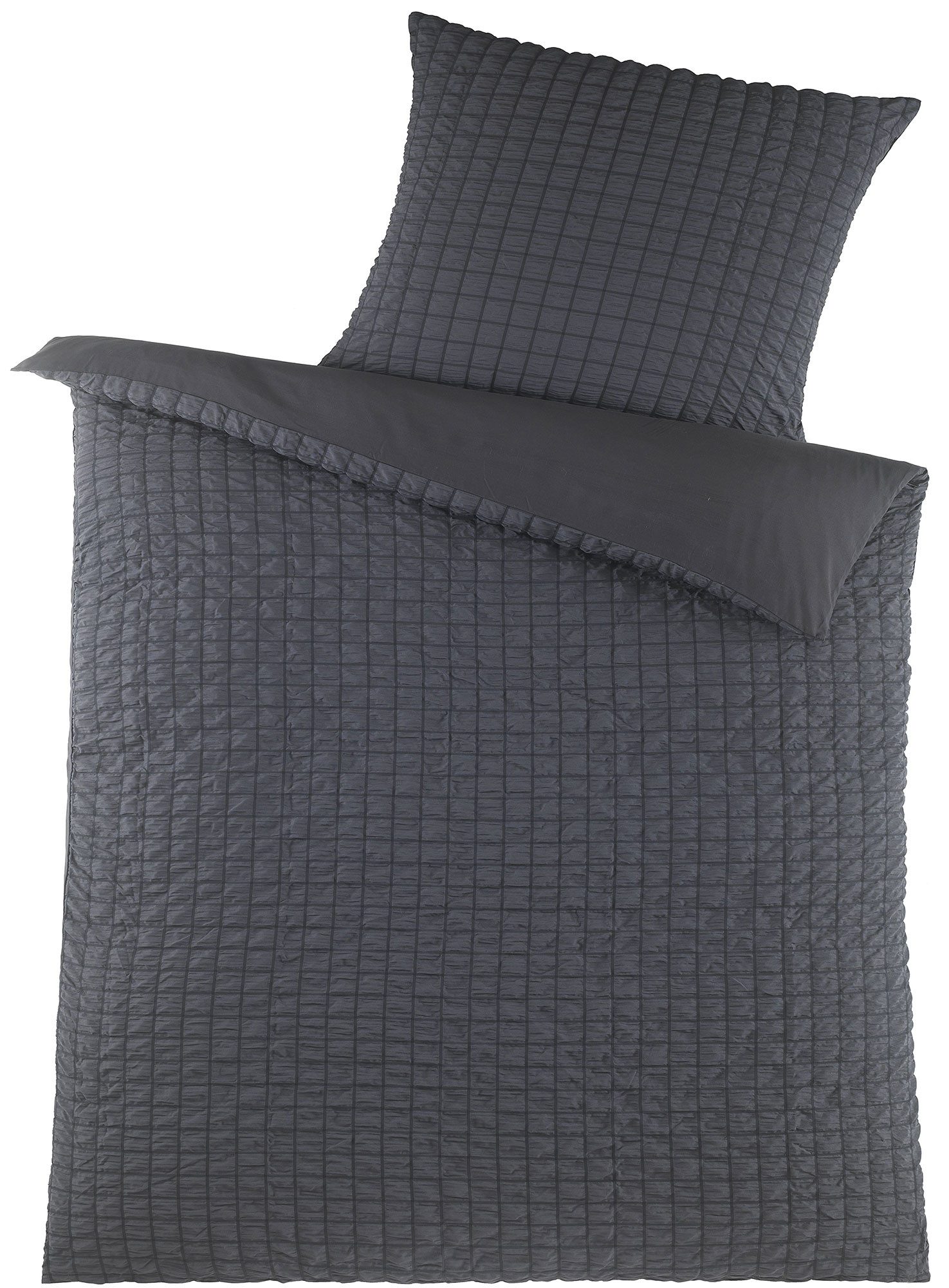 KH-Haushaltshandel Bettwäsche 2-tlg. Seersucker Wende Bettwäsche, 135 x 200 günstig online kaufen