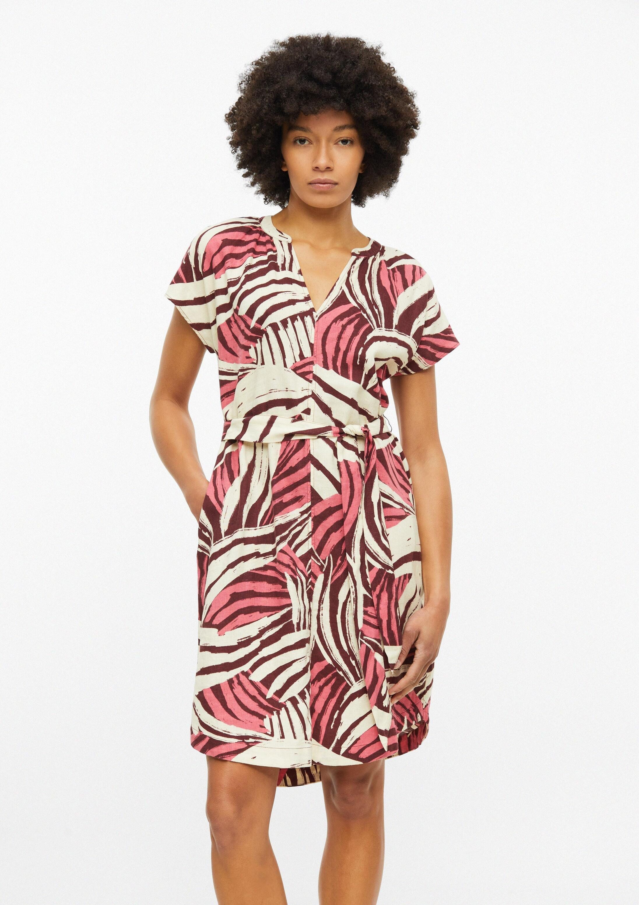 s.Oliver Minikleid Kleid Leinenmix-Kleid mit Eingrifftaschen