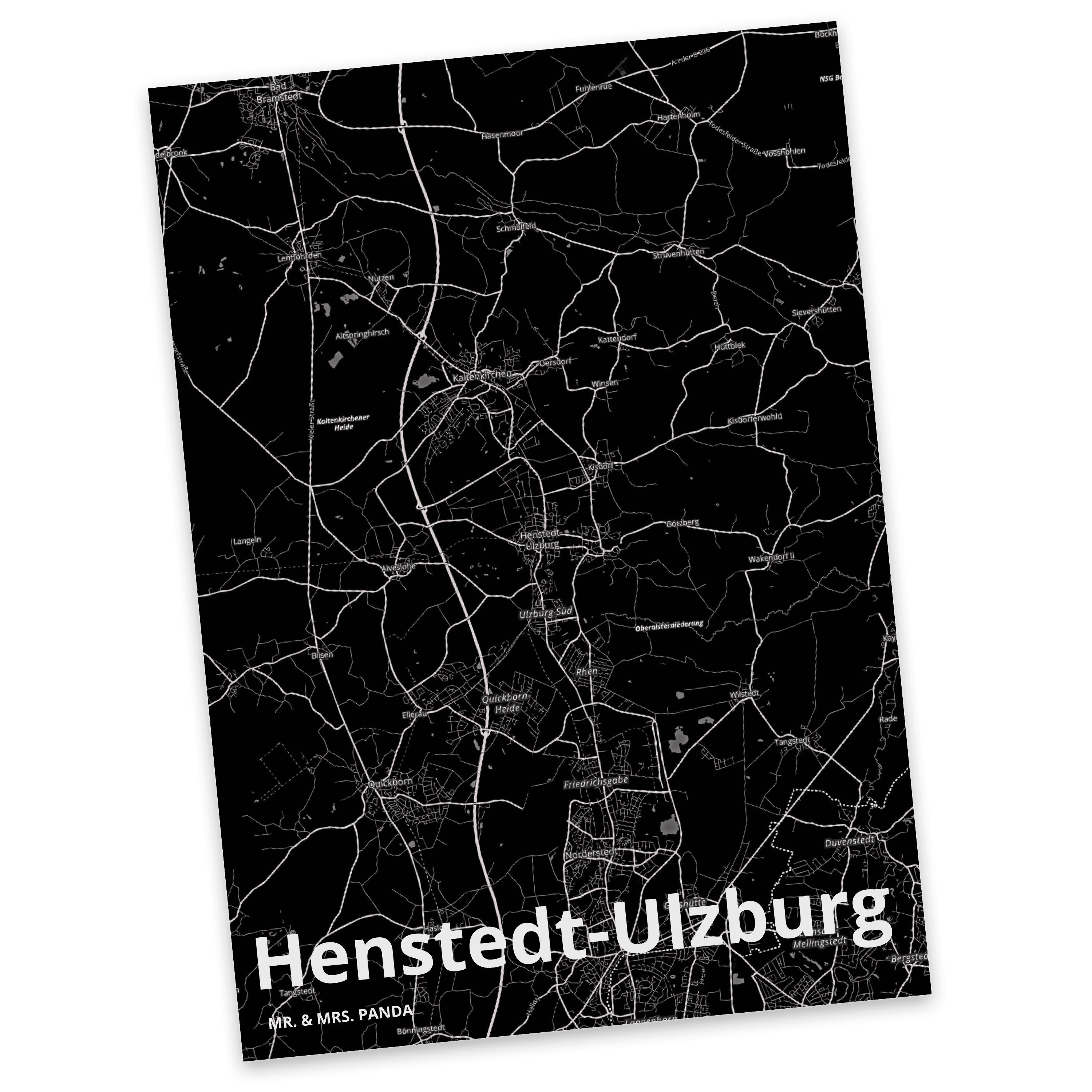 Mr. & Mrs. Panda Postkarte Henstedt-Ulzburg - Geschenk, Dorf, Ansichtskarte, Stadt Dorf Karte La